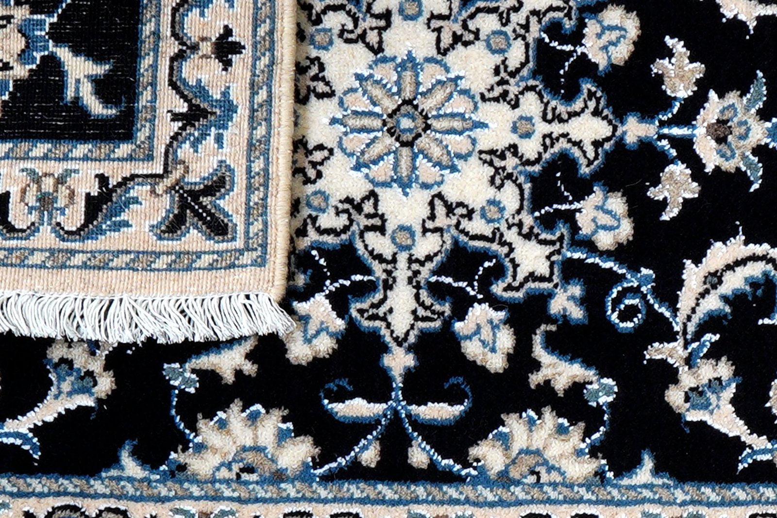 Nain 12La — Hand-knotted, 59x87 cm, Blue, 100% Virgin Wool | View 7