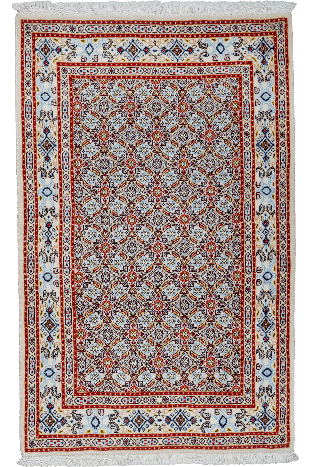 Moud Mahi — Hand-knotted, 76x120 cm, Beige, 100% Virgin Wool | Main view
