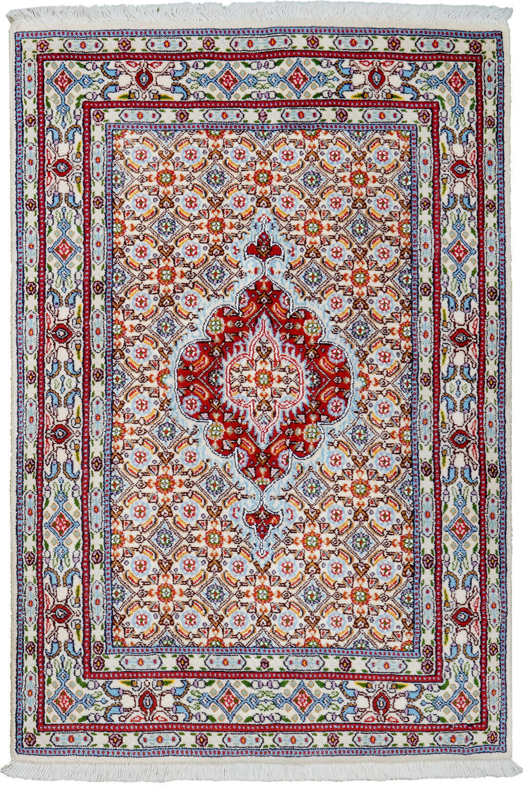 Moud Mahi — Hand-knotted, 75x112 cm, Beige, 100% Virgin Wool | Main view