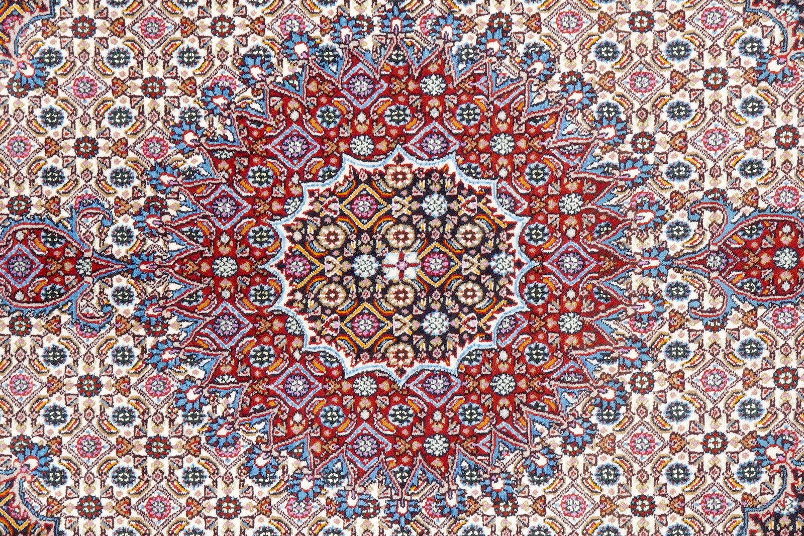 Moud Mahi — Hand-knotted, 142x201 cm, Beige, 100% Virgin Wool | View 6