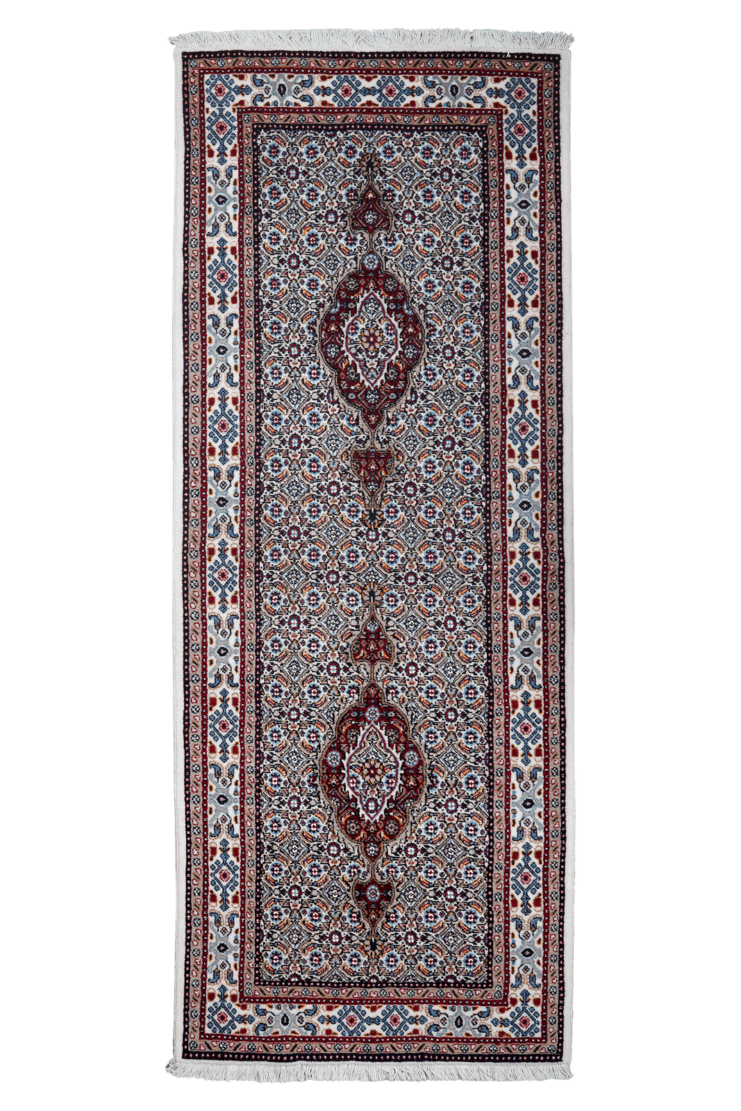 Moud Mahi — Hand-knotted, 77x195 cm, Beige, 100% Virgin Wool | Main view