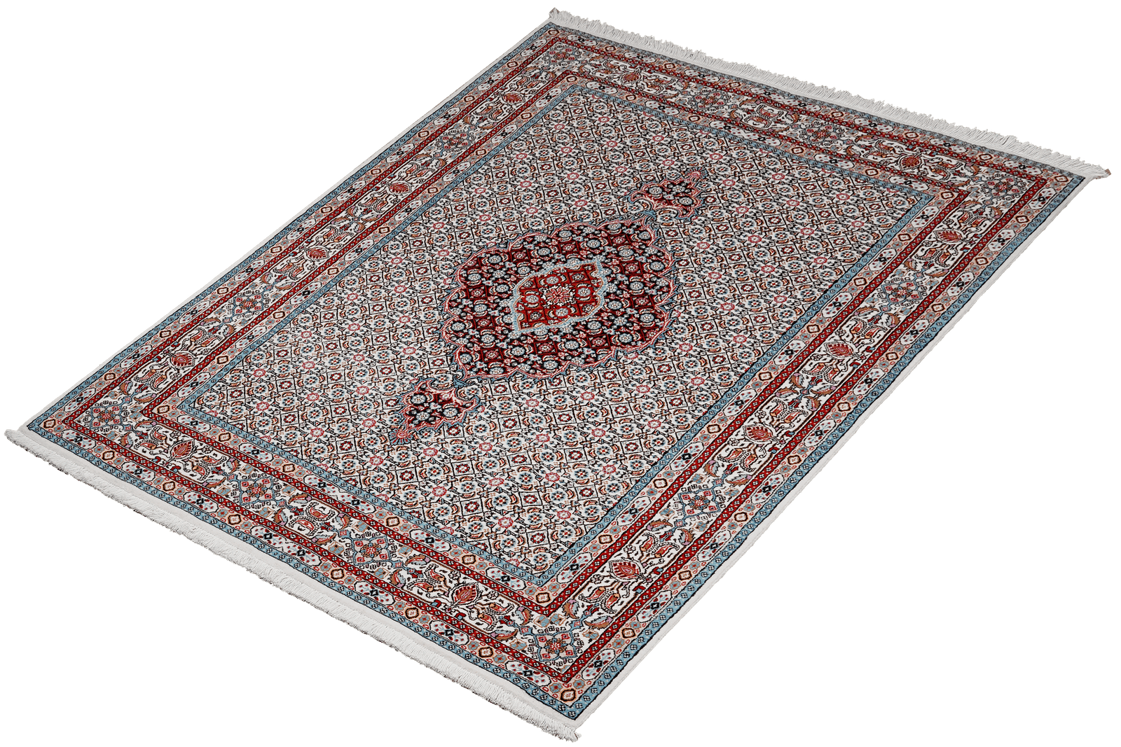 Moud Mahi — Hand-knotted, 144x205 cm, Beige, 100% Virgin Wool | View 5