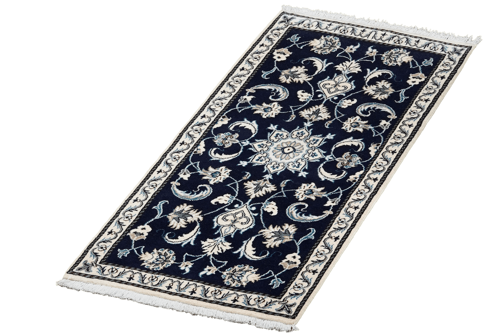 Nain 12La — Hand-knotted, 66x132 cm, Blue, 100% Virgin Wool | View 5