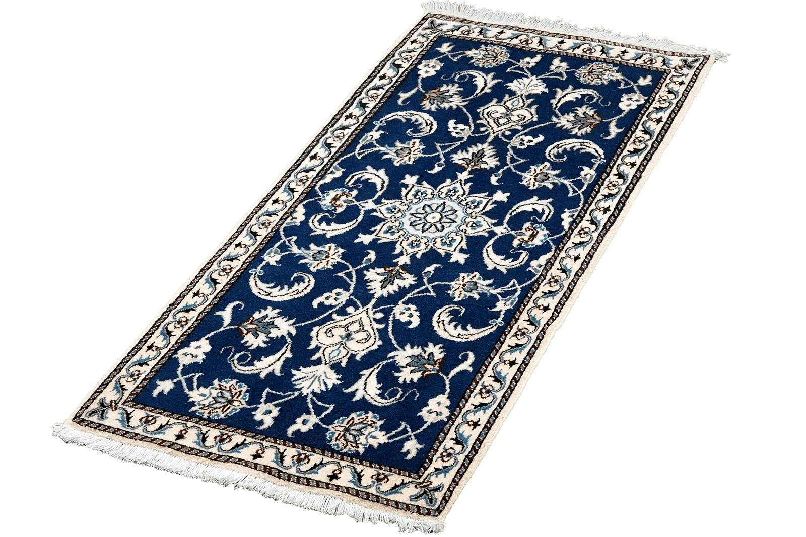 Nain 12La — Hand-knotted, 71x139 cm, Blue, 100% Virgin Wool | View 5