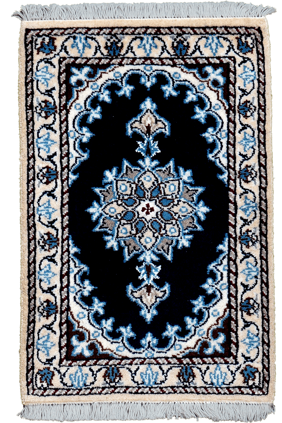 Nain 12La — Hand-knotted, 40x61 cm, Blue, 100% Virgin Wool | Main view