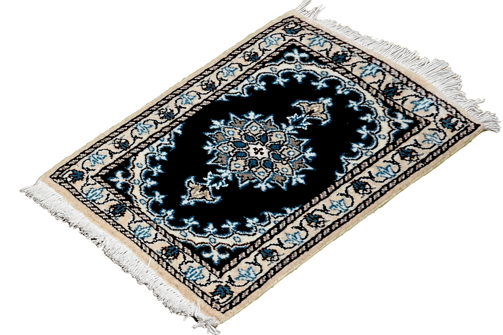 Nain 12La — Hand-knotted, 40x61 cm, Blue, 100% Virgin Wool | View 5
