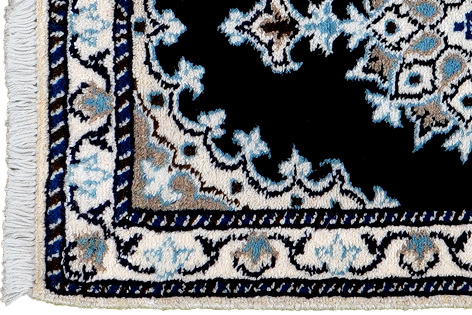 Nain 12La — Hand-knotted, 40x61 cm, Blue, 100% Virgin Wool | View 3