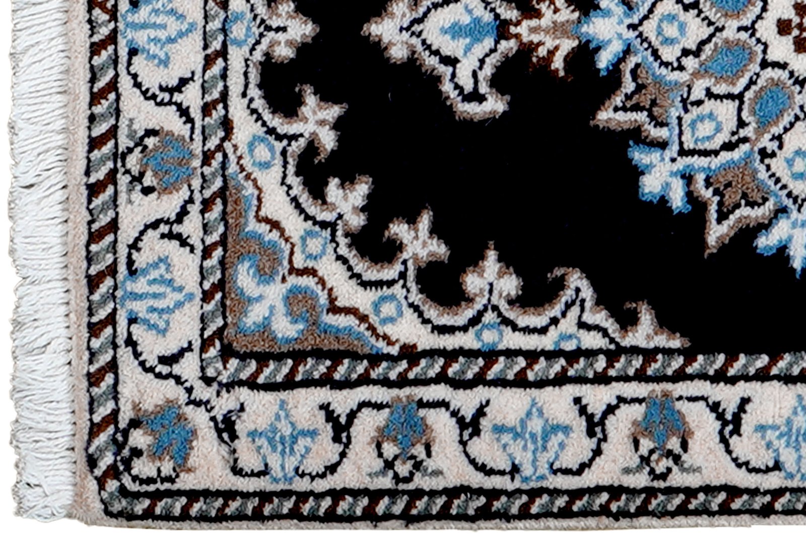 Nain 12La — Hand-knotted, 41x59 cm, Blue, 100% Virgin Wool | View 3