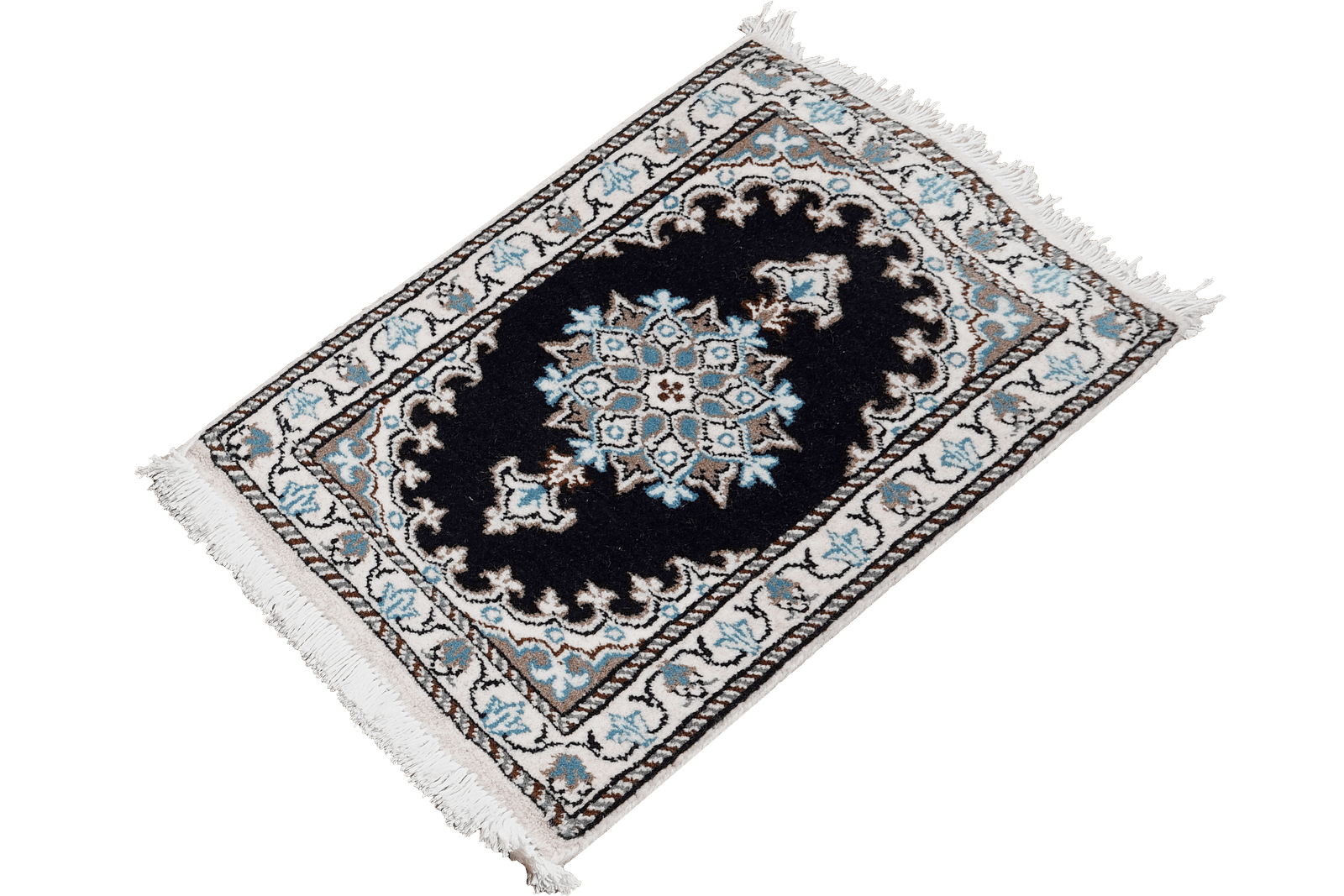 Nain 12La — Hand-knotted, 41x59 cm, Blue, 100% Virgin Wool | View 5