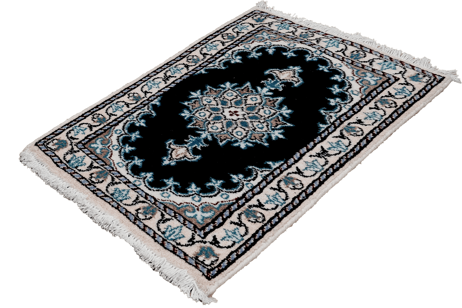 Nain 12La — Hand-knotted, 41x64 cm, Blue, 100% Virgin Wool | View 5