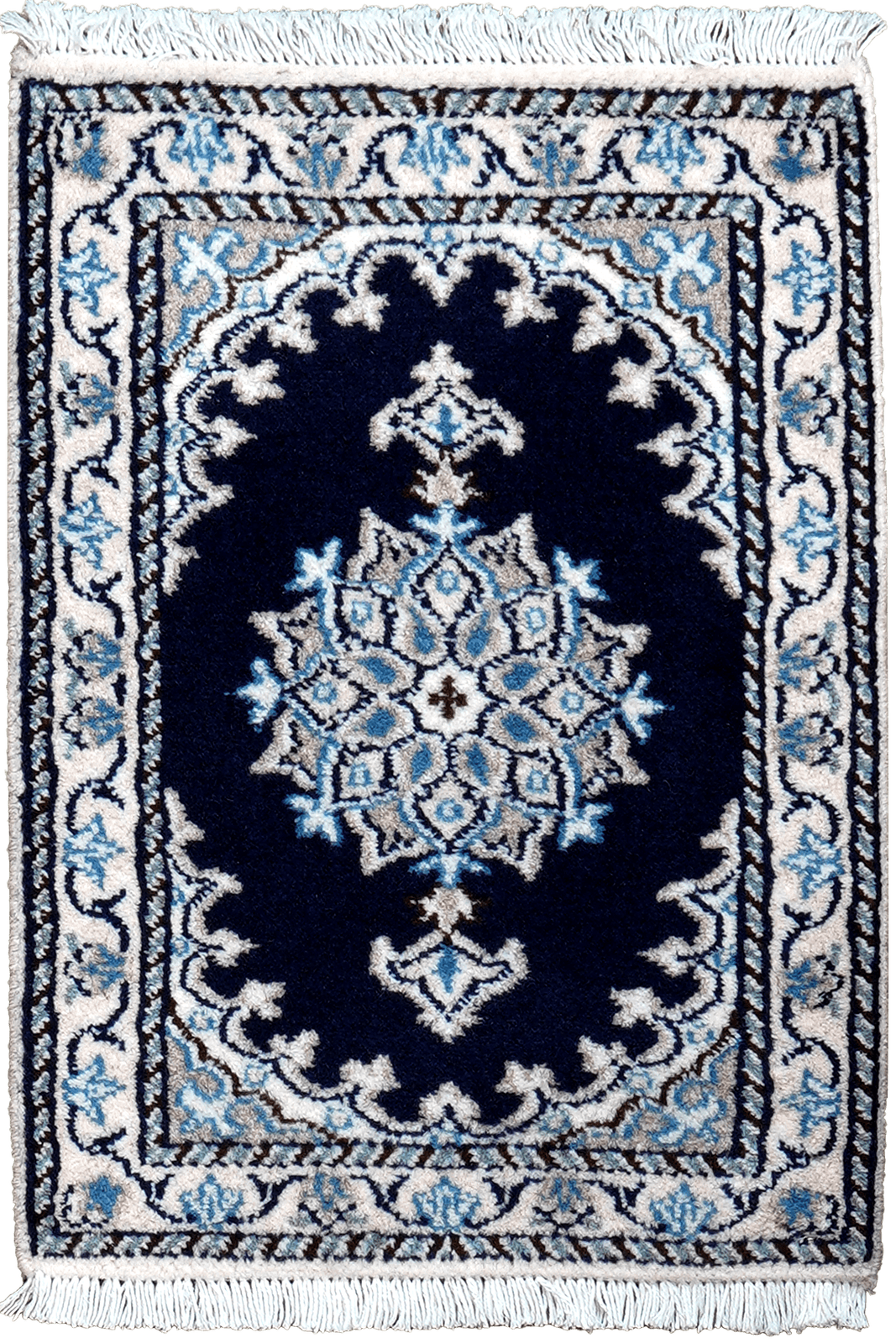 Nain 12La — Hand-knotted, 40x57 cm, Blue, 100% Virgin Wool | Main view