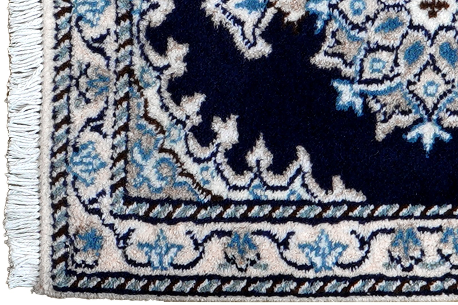 Nain 12La — Hand-knotted, 40x57 cm, Blue, 100% Virgin Wool | View 3
