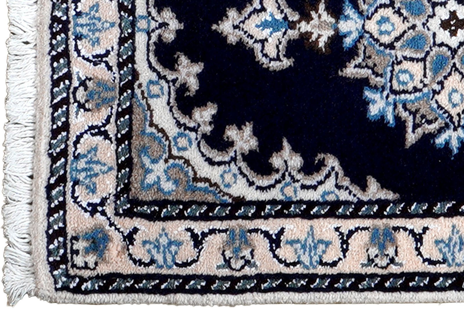 Nain 12La — Hand-knotted, 37x59 cm, Blue, 100% Virgin Wool | View 3