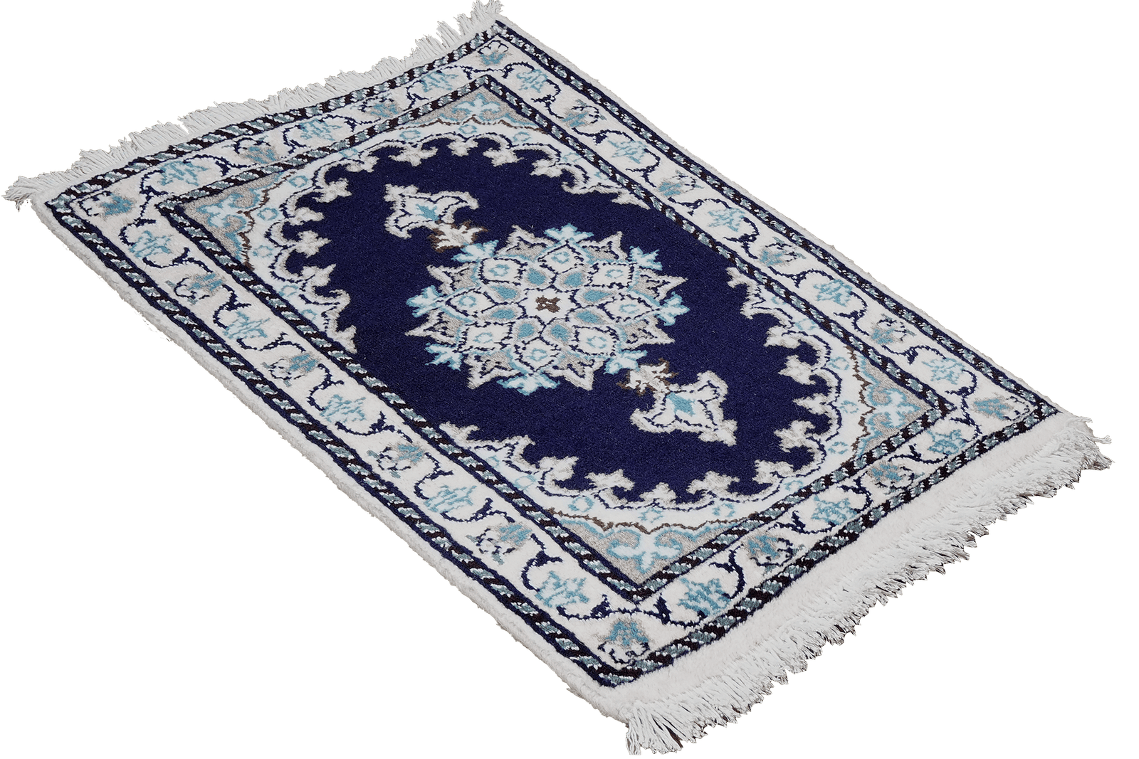 Nain 12La — Hand-knotted, 37x59 cm, Blue, 100% Virgin Wool | View 4