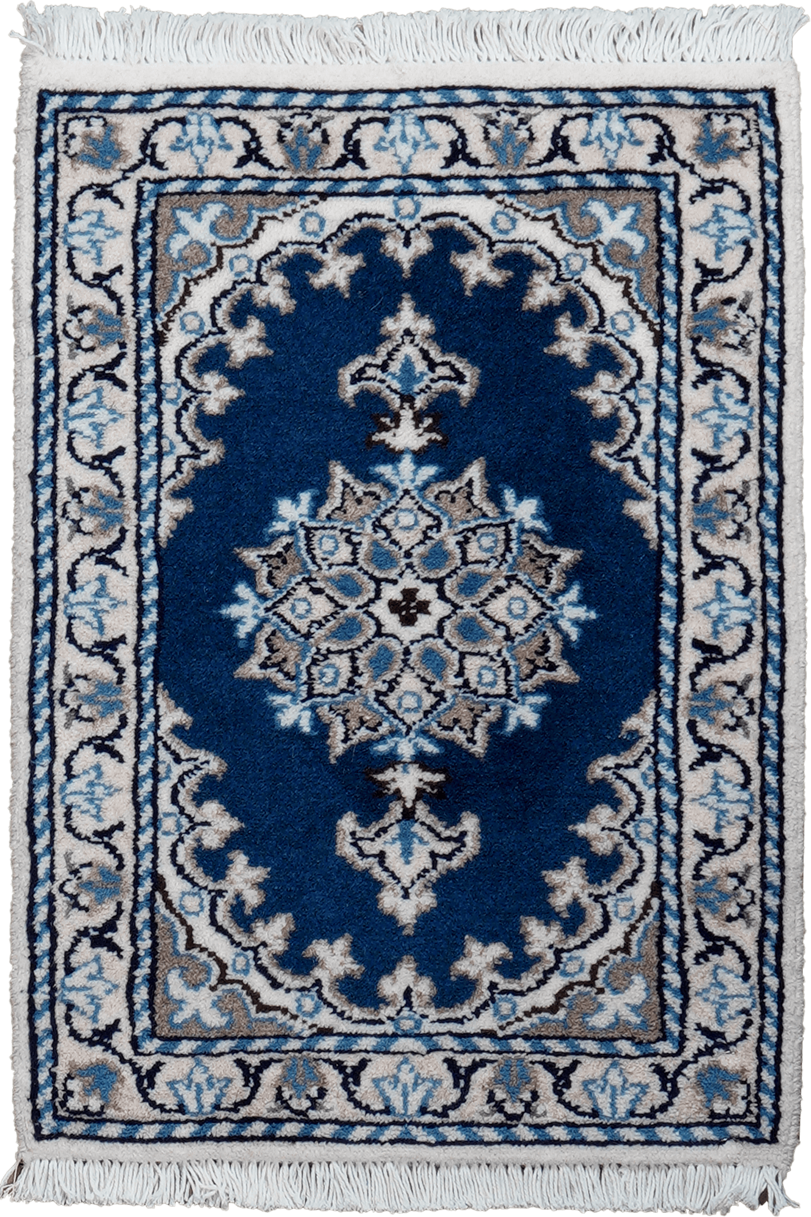 Nain 12La — Hand-knotted, 41x57 cm, Blue, 100% Virgin Wool | Main view