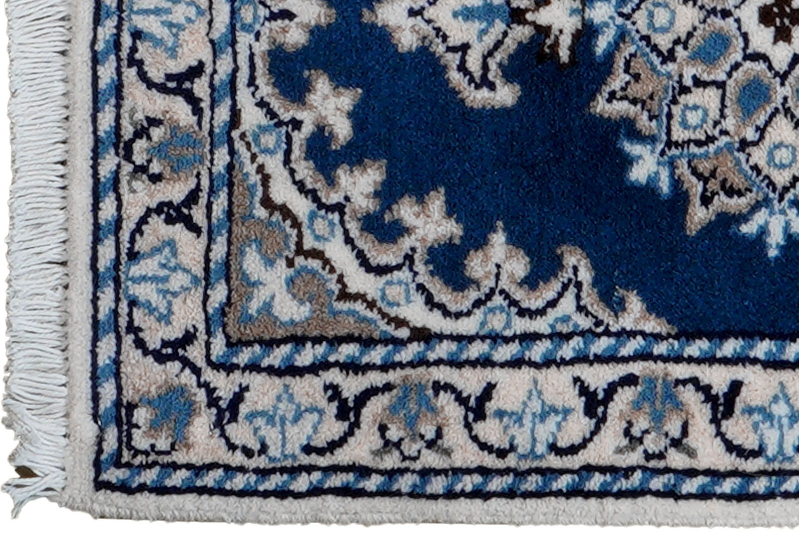 Nain 12La — Hand-knotted, 41x57 cm, Blue, 100% Virgin Wool | View 3