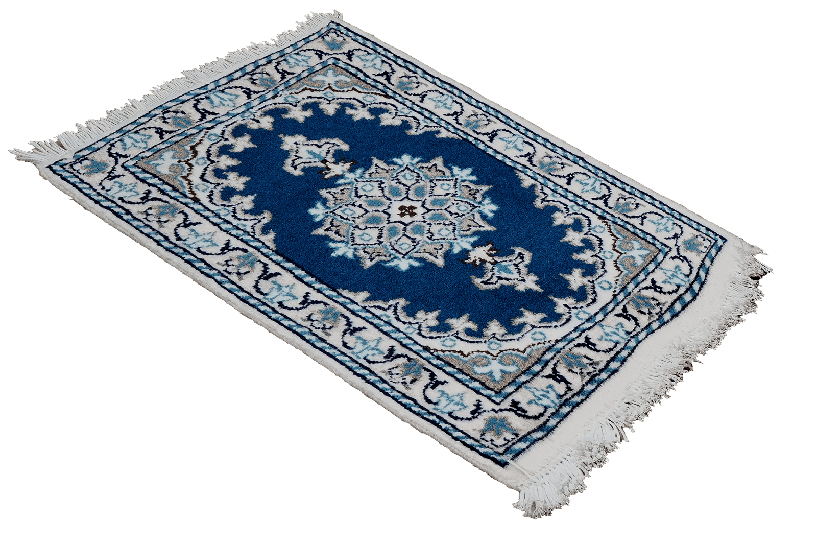 Nain 12La — Hand-knotted, 41x57 cm, Blue, 100% Virgin Wool | View 4