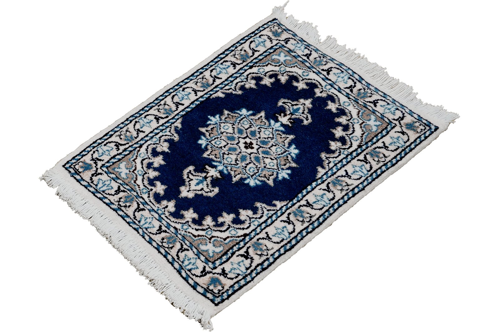 Nain 12La — Hand-knotted, 41x57 cm, Blue, 100% Virgin Wool | View 5