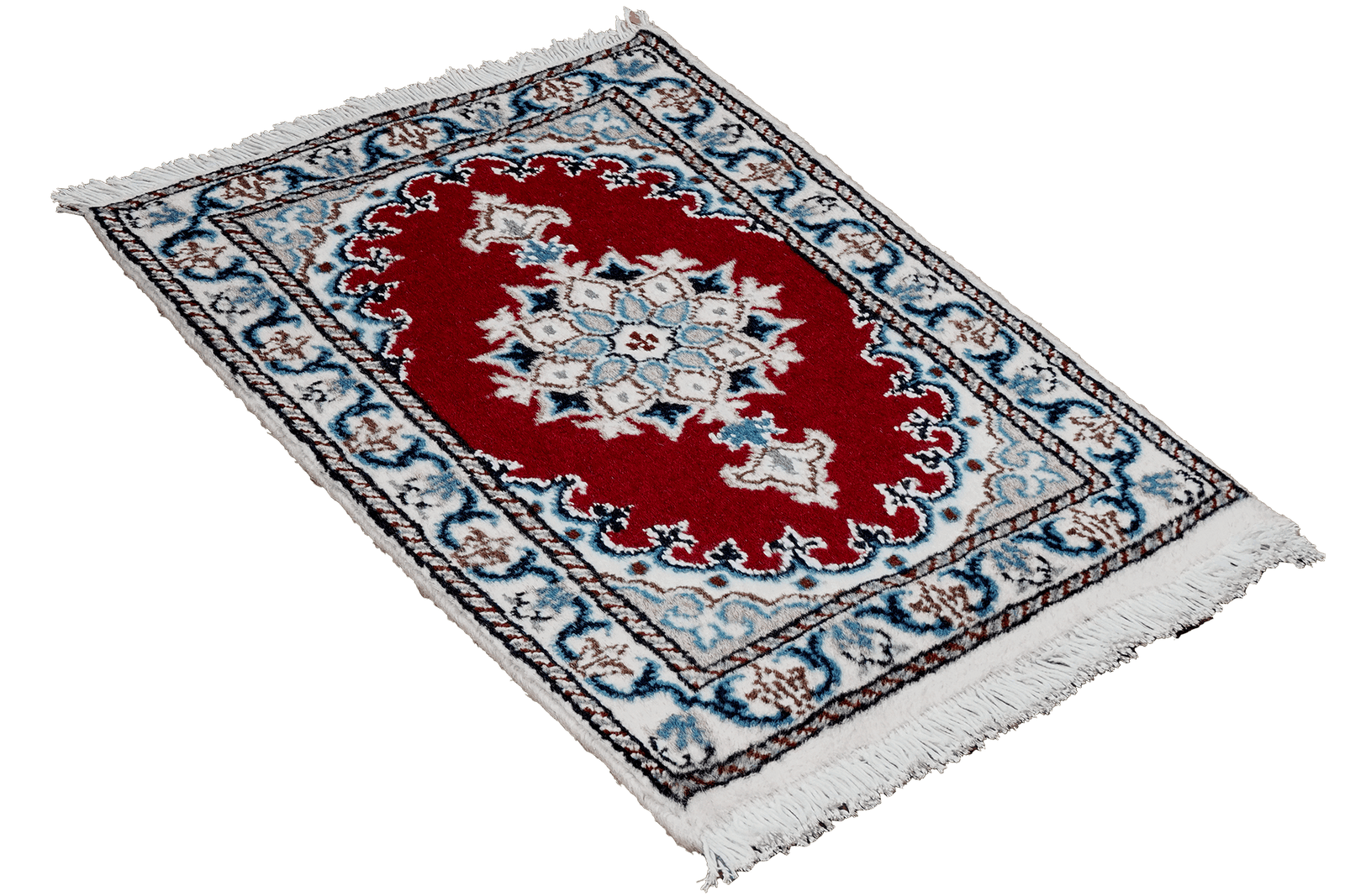 Nain 12La — Hand-knotted, 39x59 cm, Red, 100% Virgin Wool | View 4