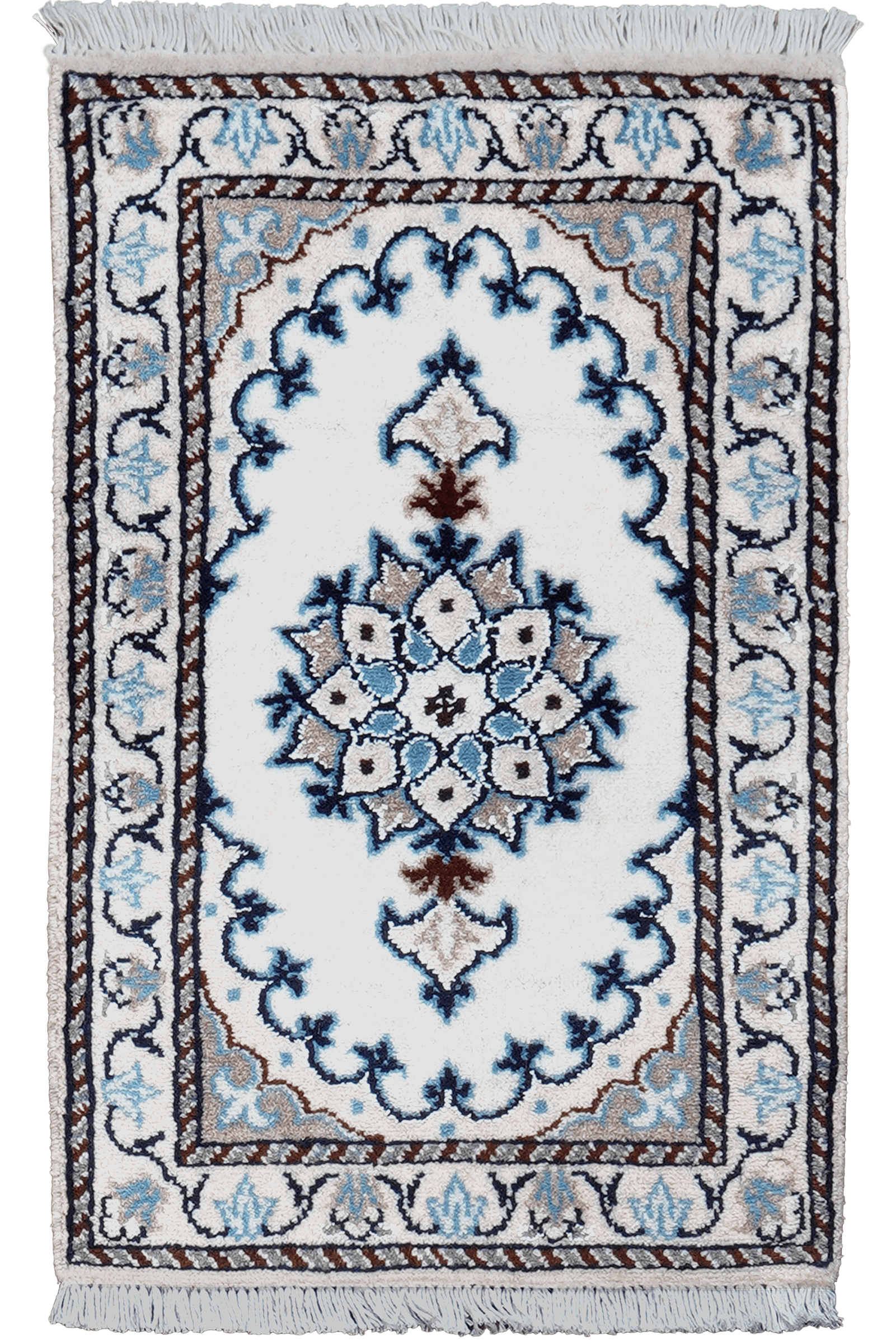 Nain 12La — Hand-knotted, 39x62 cm, Beige, 100% Virgin Wool | Main view