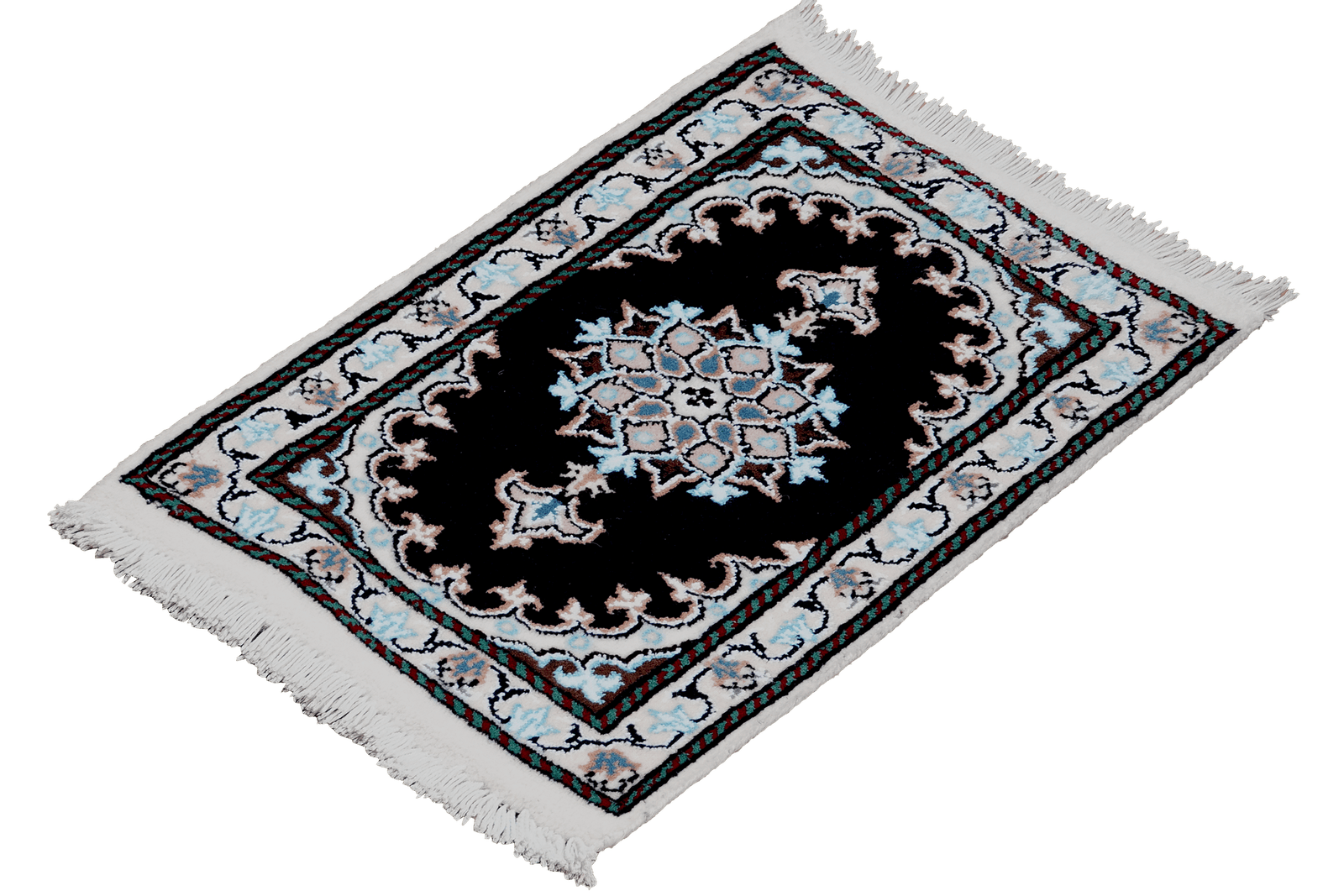 Nain 12La — Hand-knotted, 41x60 cm, Blue, 100% Virgin Wool | View 5