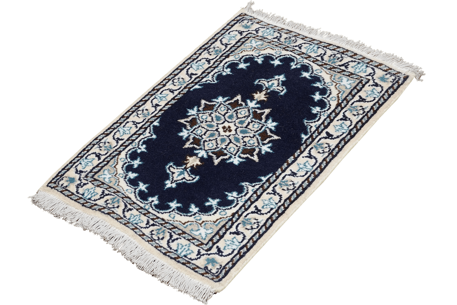 Nain 12La — Hand-knotted, 36x55 cm, Blue, 100% Virgin Wool | View 5