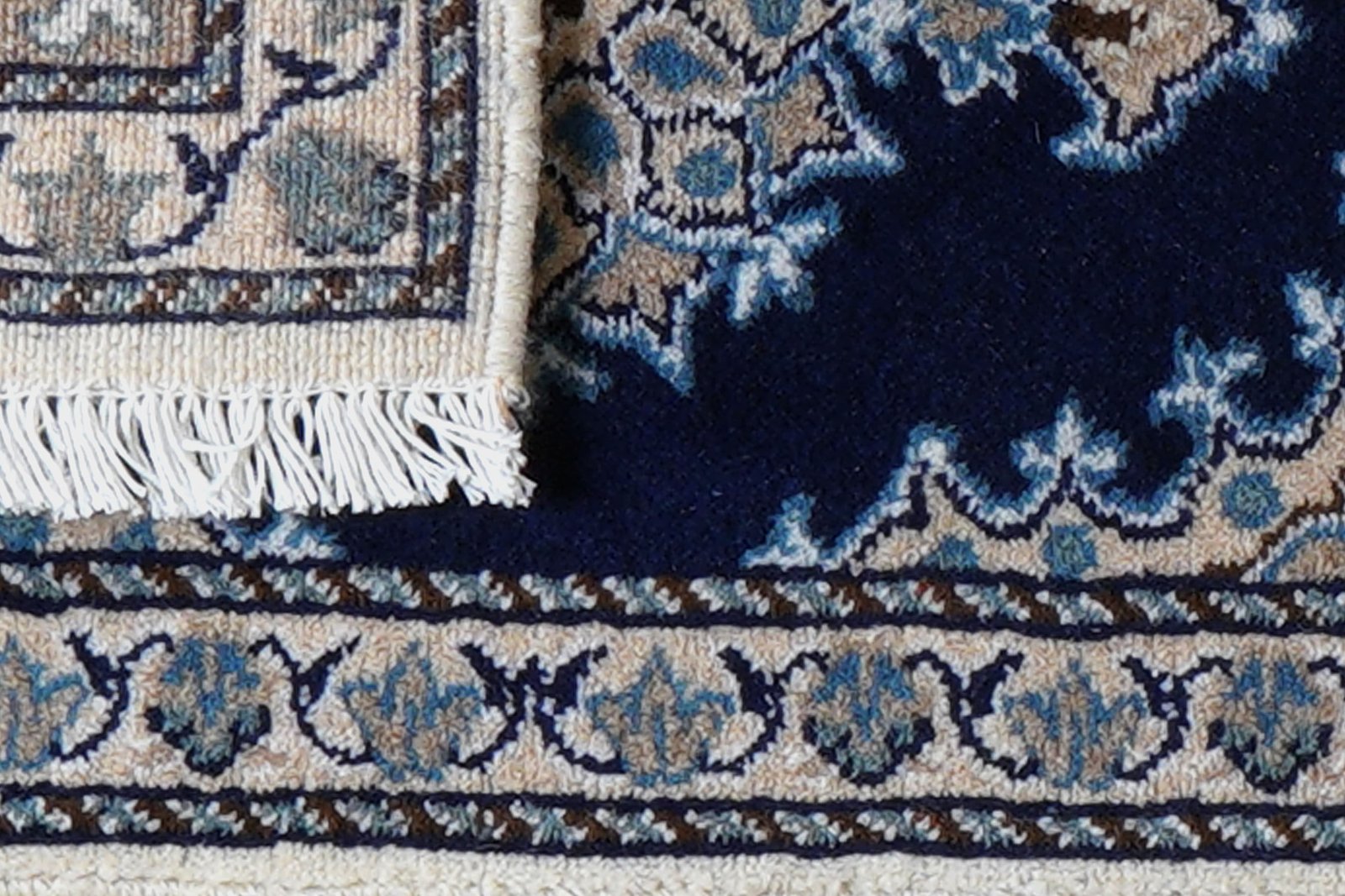 Nain 12La — Hand-knotted, 36x55 cm, Blue, 100% Virgin Wool | View 7