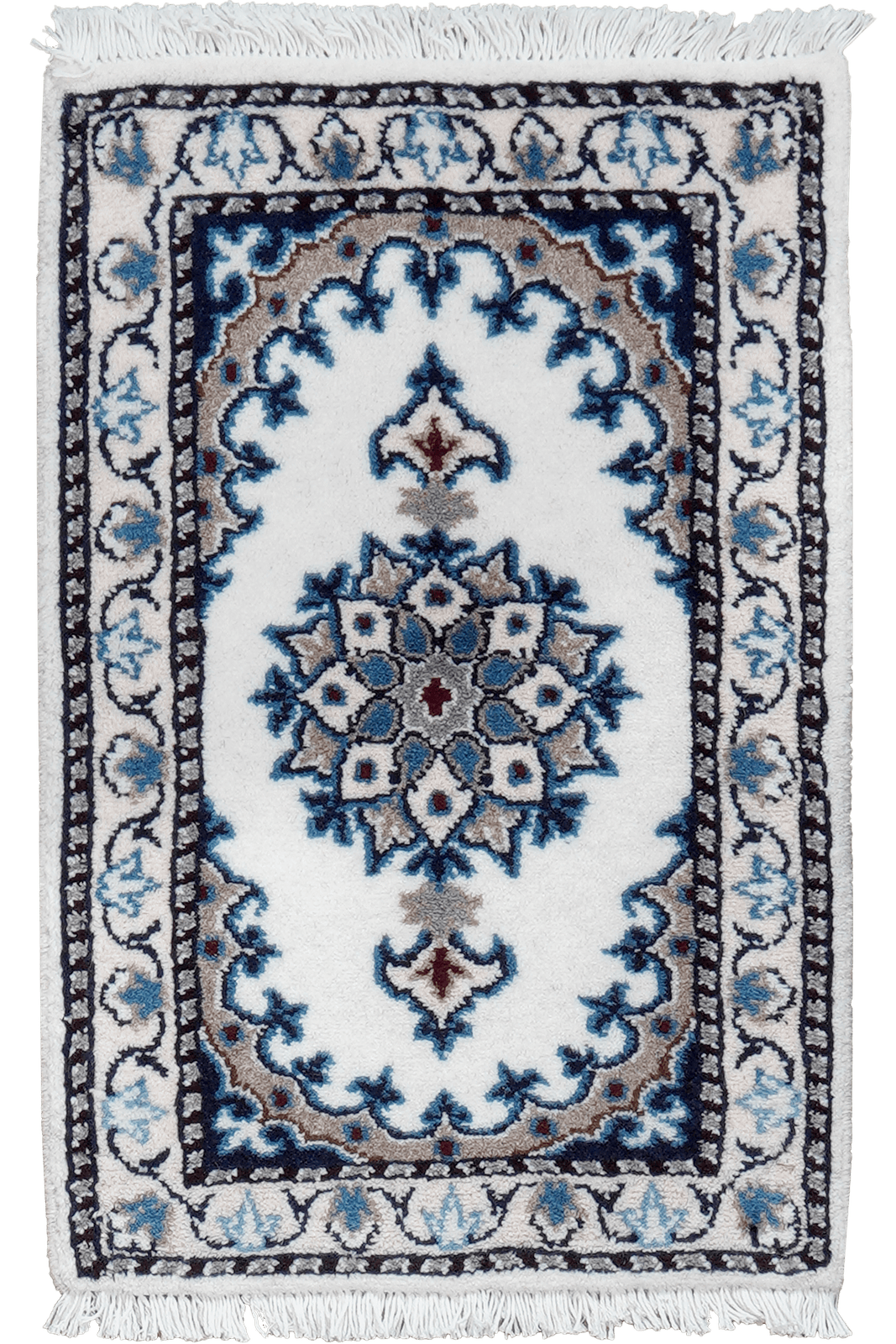 Nain 12La — Hand-knotted, 37x59 cm, Beige, 100% Virgin Wool | Main view