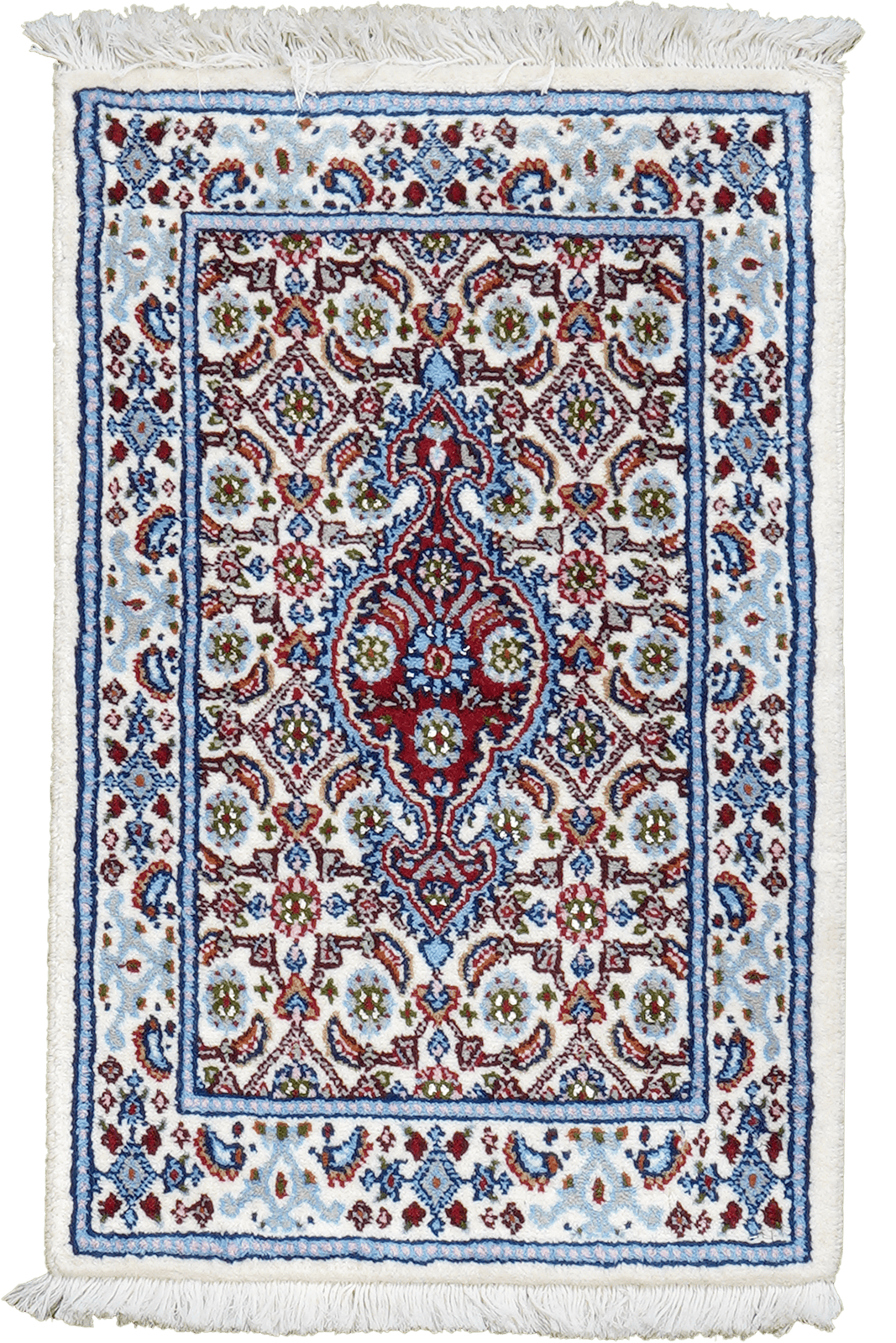 Moud Mahi — Hand-knotted, 38x60 cm, Beige, 100% Virgin Wool | Main view
