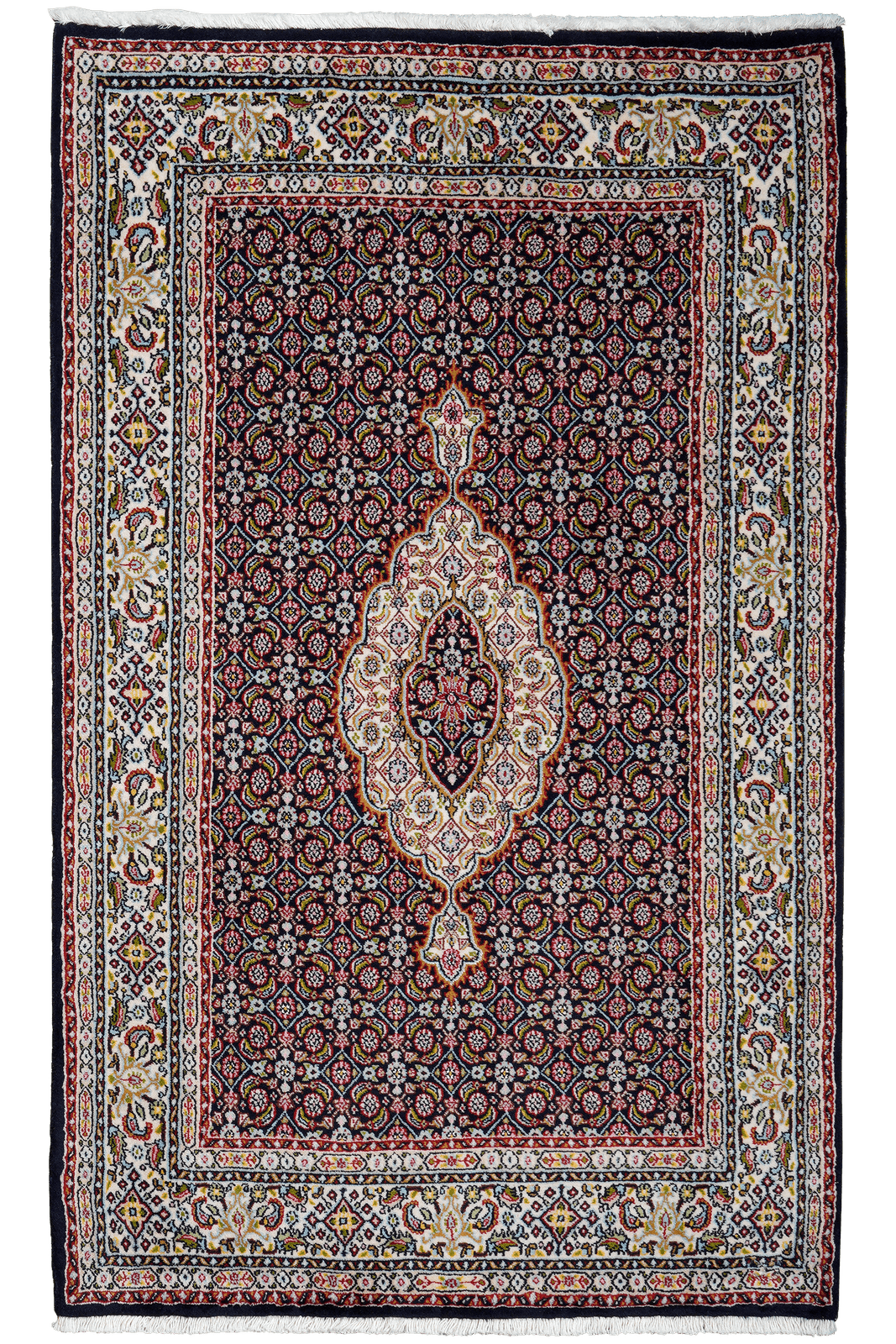 Moud Mahi — Hand-knotted, 94x152 cm, Blue, 100% Virgin Wool | Main view