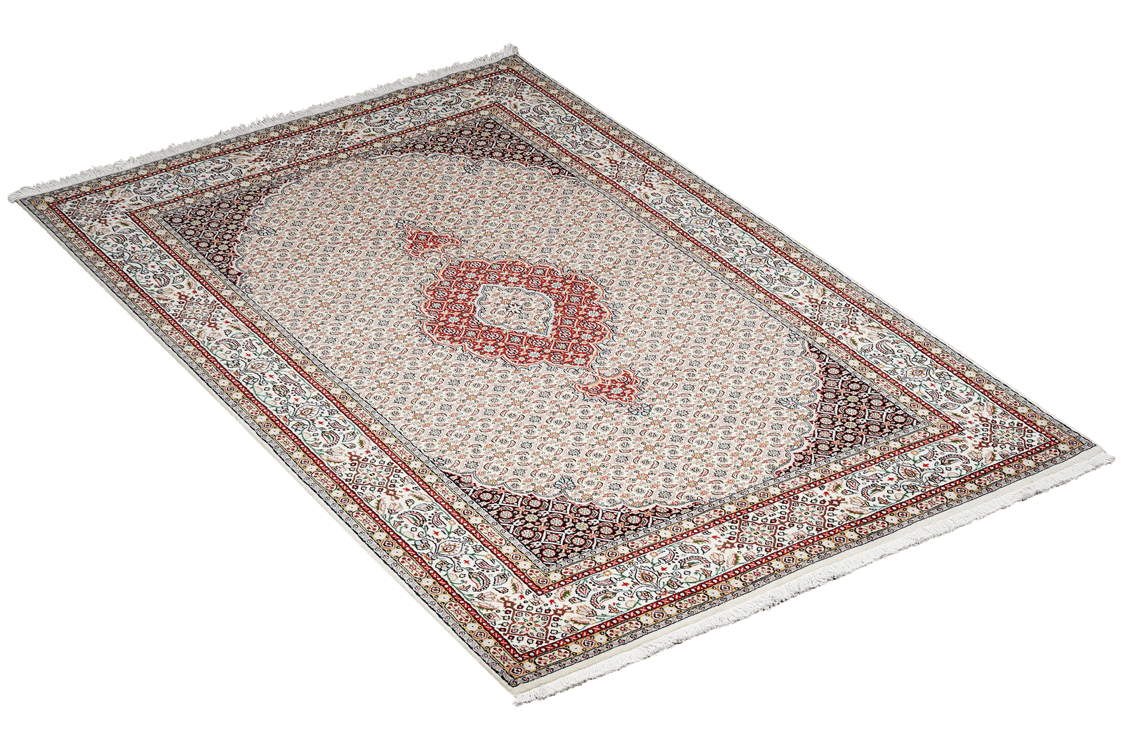 Moud Mahi — Hand-knotted, 155x233 cm, Beige, 100% Virgin Wool | View 4