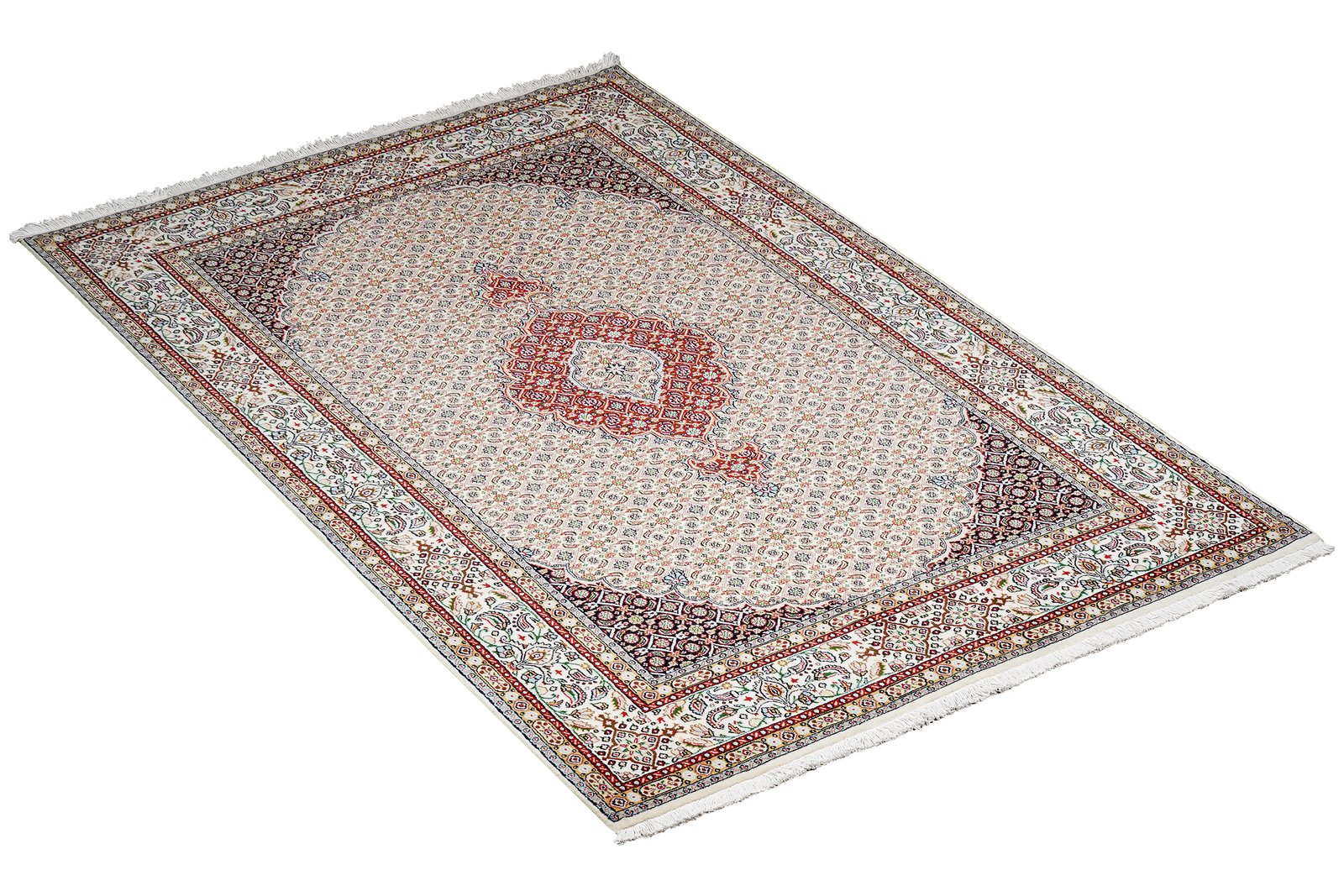 Moud Mahi — Hand-knotted, 155x233 cm, Beige, 100% Virgin Wool | View 4