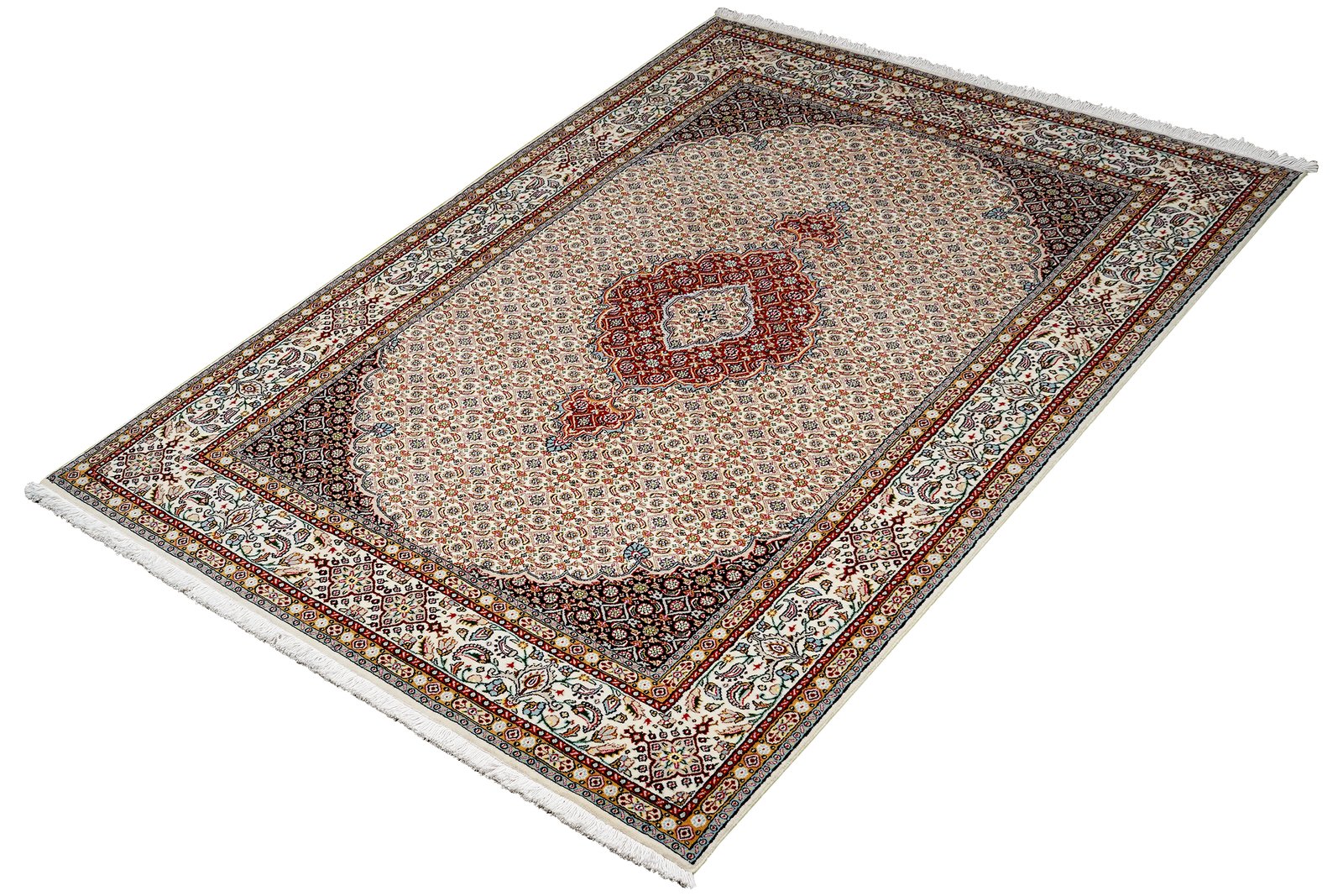 Moud Mahi — Hand-knotted, 155x233 cm, Beige, 100% Virgin Wool | View 5