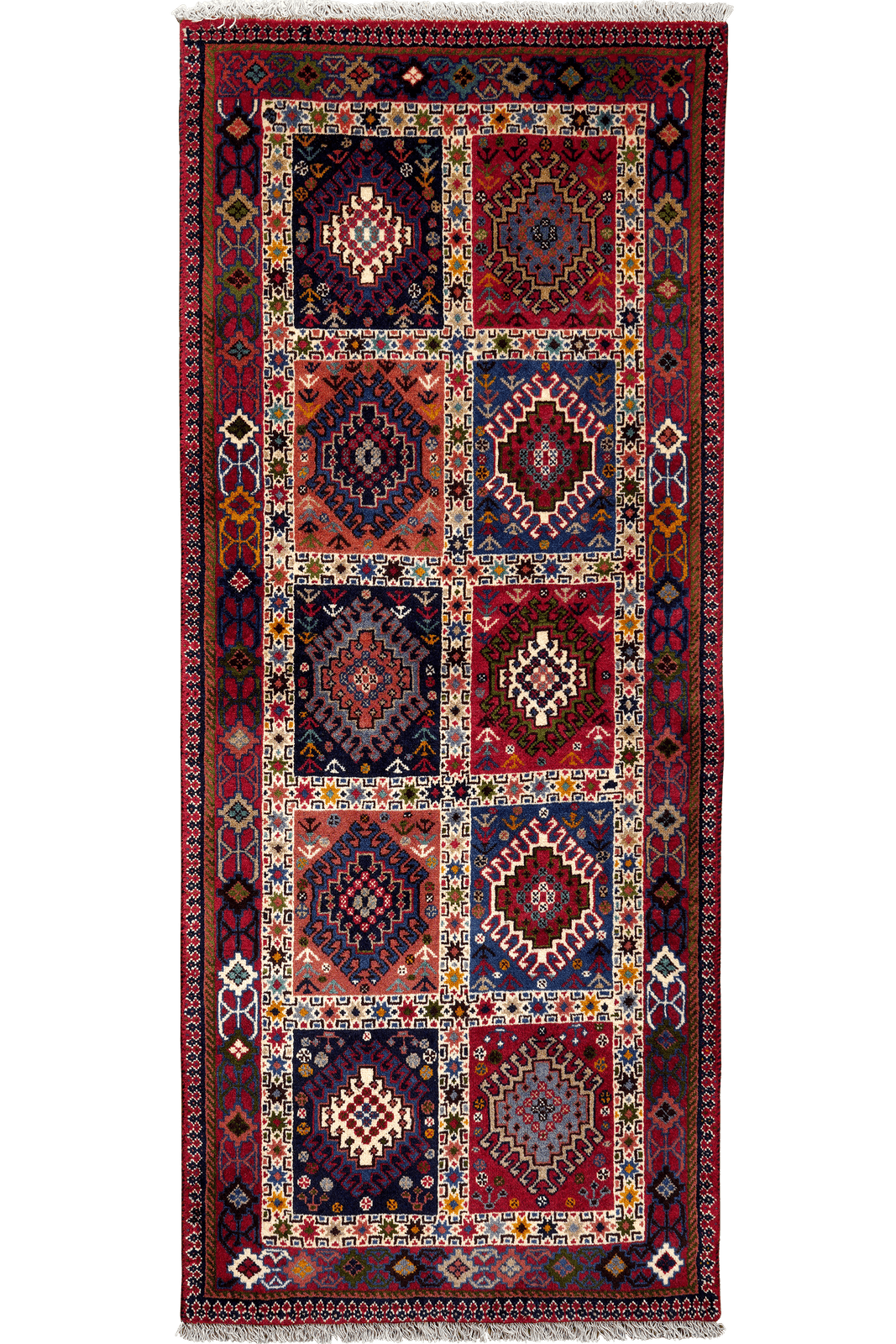 Yalameh — Hand-knotted, 80x195 cm, Multicolor, 100% Virgin Wool | Main view