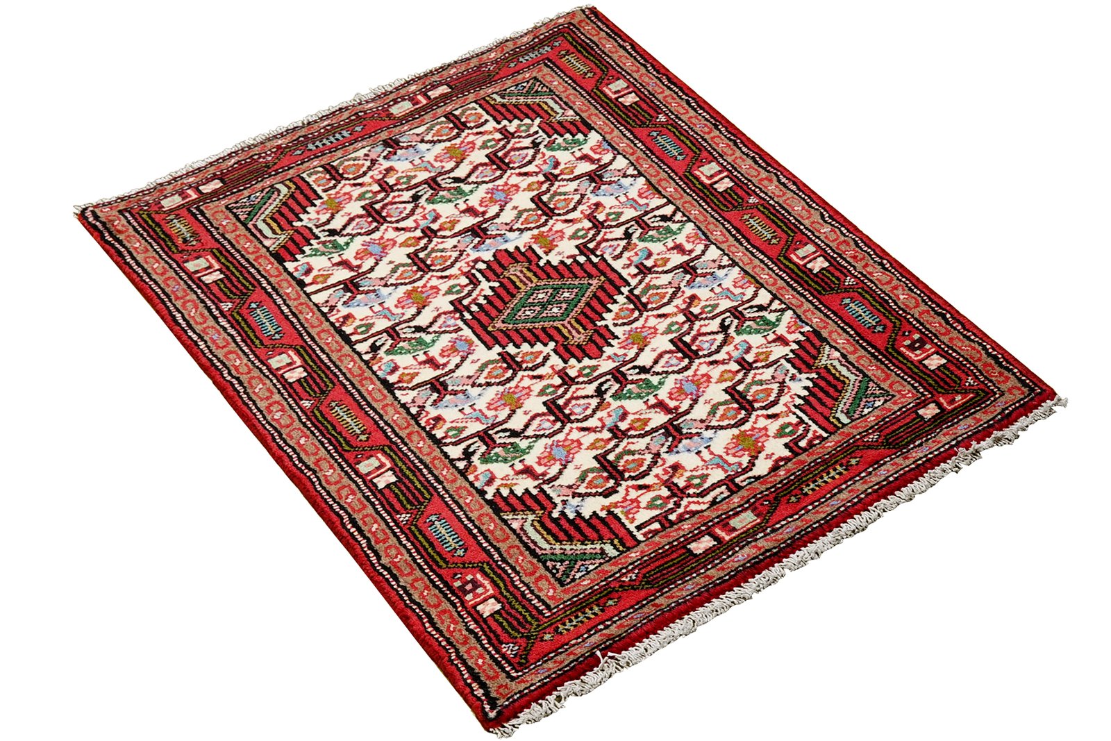 Assadabad — Hand-knotted, 59x97 cm, Multicolor, 100% Virgin Wool | View 4