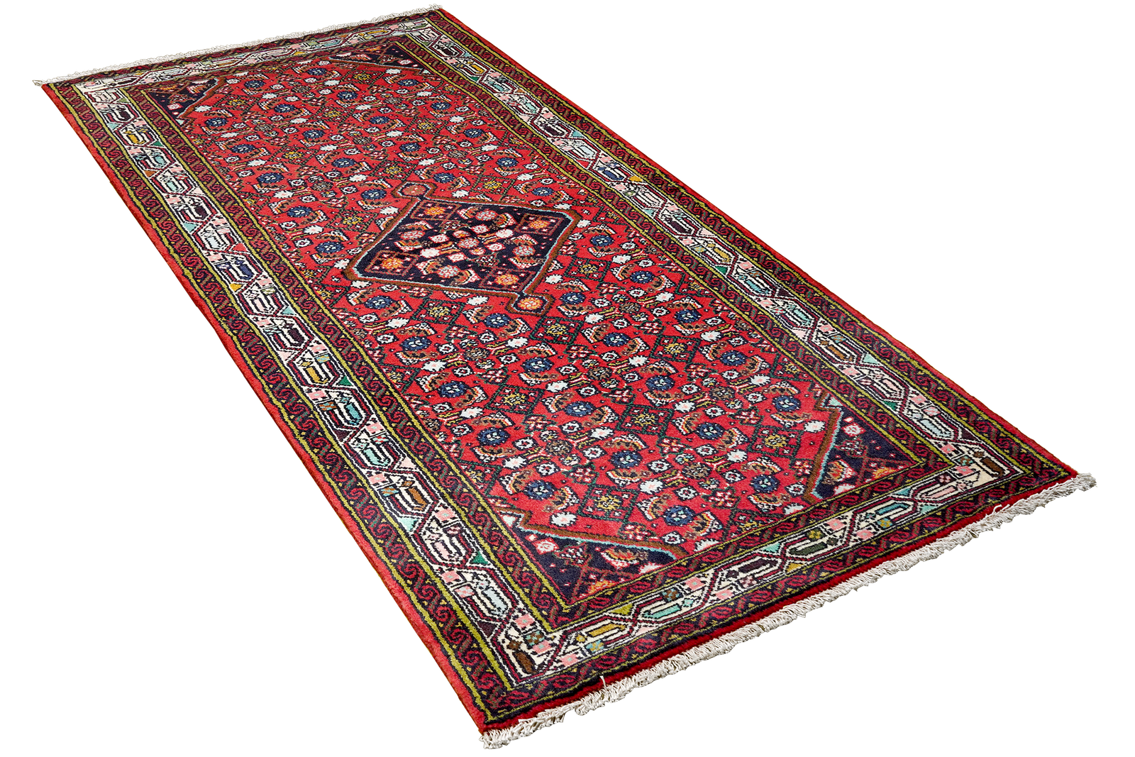 Assadabad — Hand-knotted, 84x200 cm, Red, 100% Virgin Wool | View 4