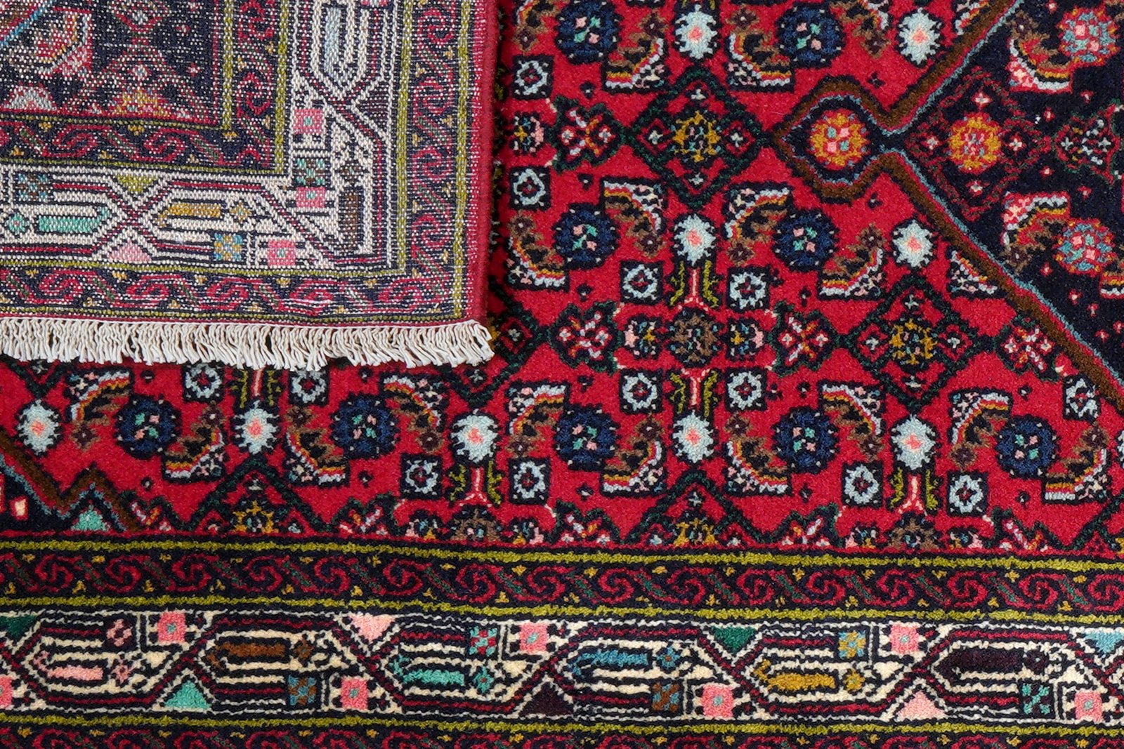 Assadabad — Hand-knotted, 84x200 cm, Red, 100% Virgin Wool | View 7