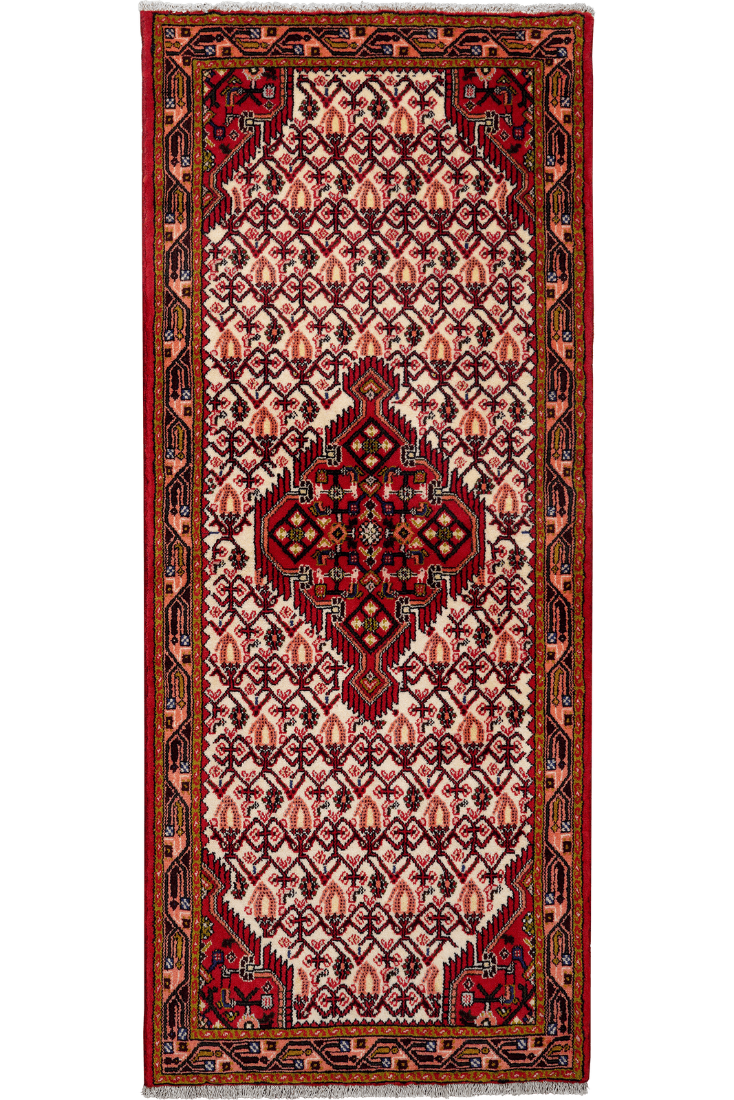 Assadabad — Hand-knotted, 80x193 cm, Beige, 100% Virgin Wool | Main view