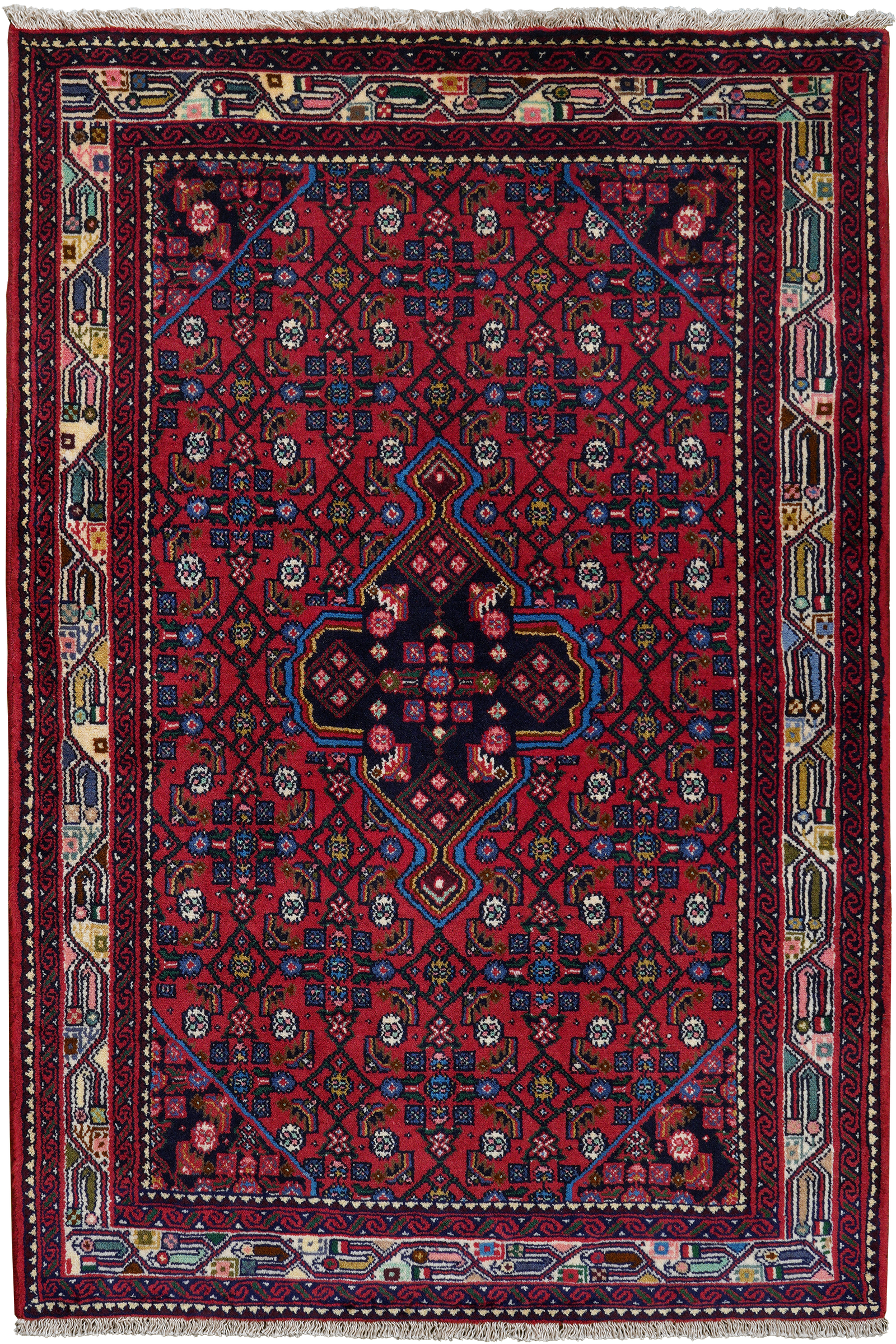 Assadabad — Handgefertigt, 163x113 cm, Beige, 100% Virgin Wool | Main view