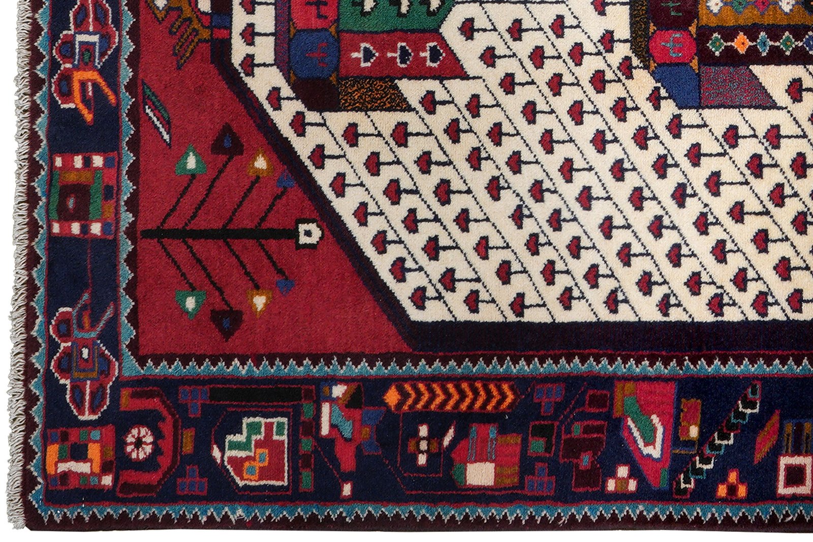 Shahsavan — Hand-knotted, 102x154 cm, Beige, 100% Virgin Wool | View 3
