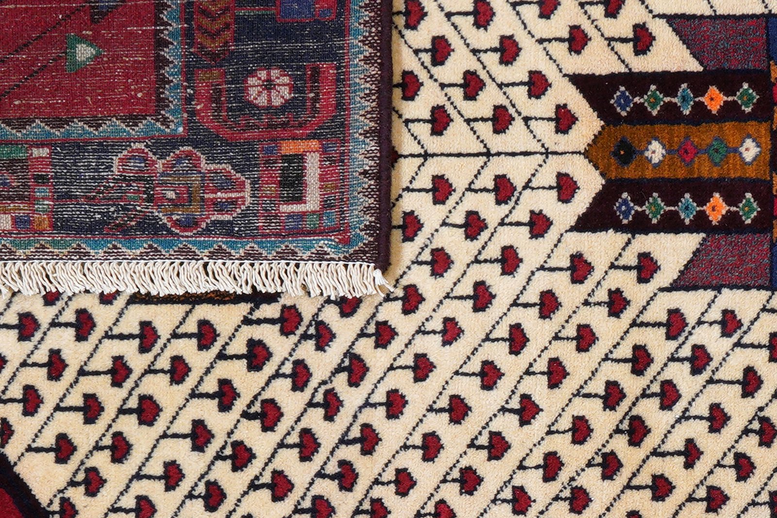 Shahsavan — Hand-knotted, 102x154 cm, Beige, 100% Virgin Wool | View 7