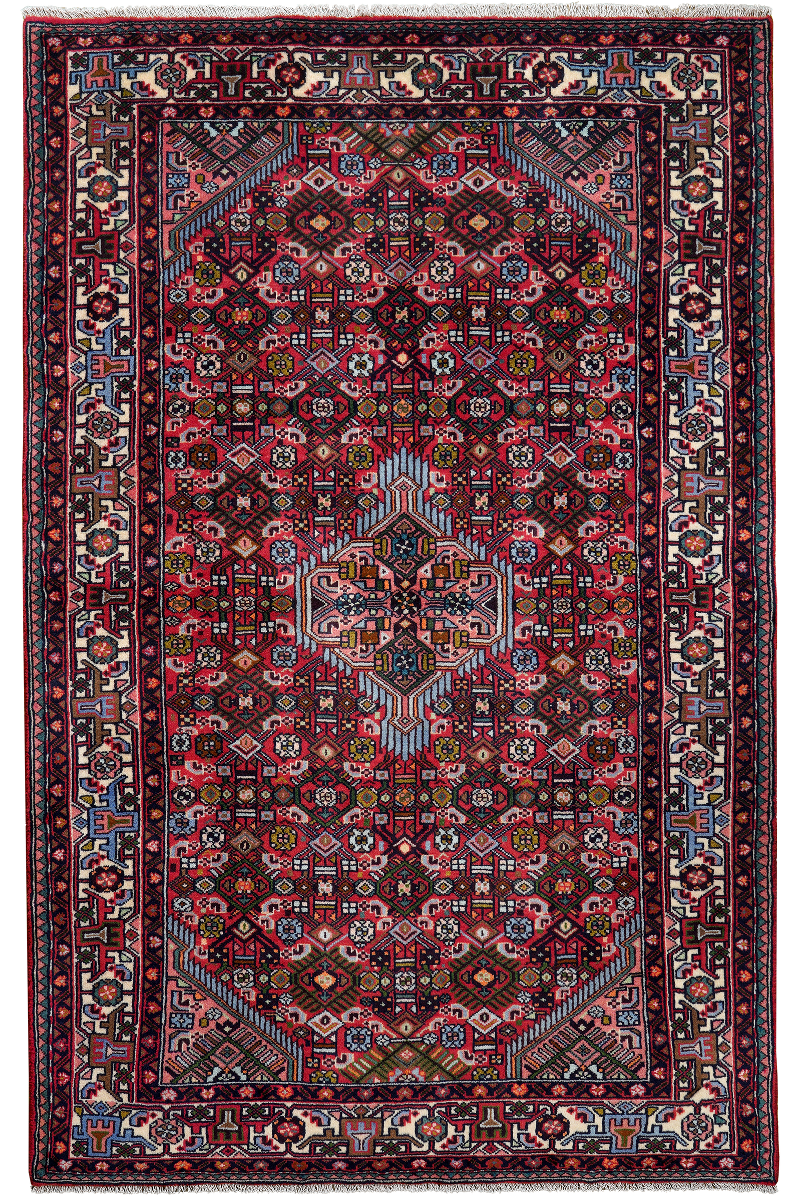 Assadabad — Handgefertigt, 200x127 cm, Beige, 100% Virgin Wool | Main view