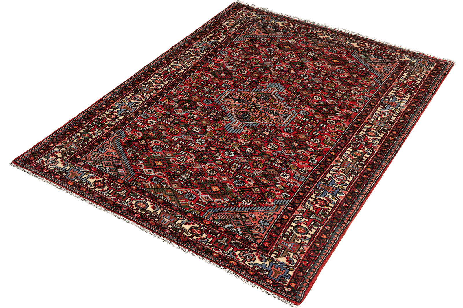 Assadabad — Hand-knotted, 127x200 cm, Red, 100% Virgin Wool | View 5