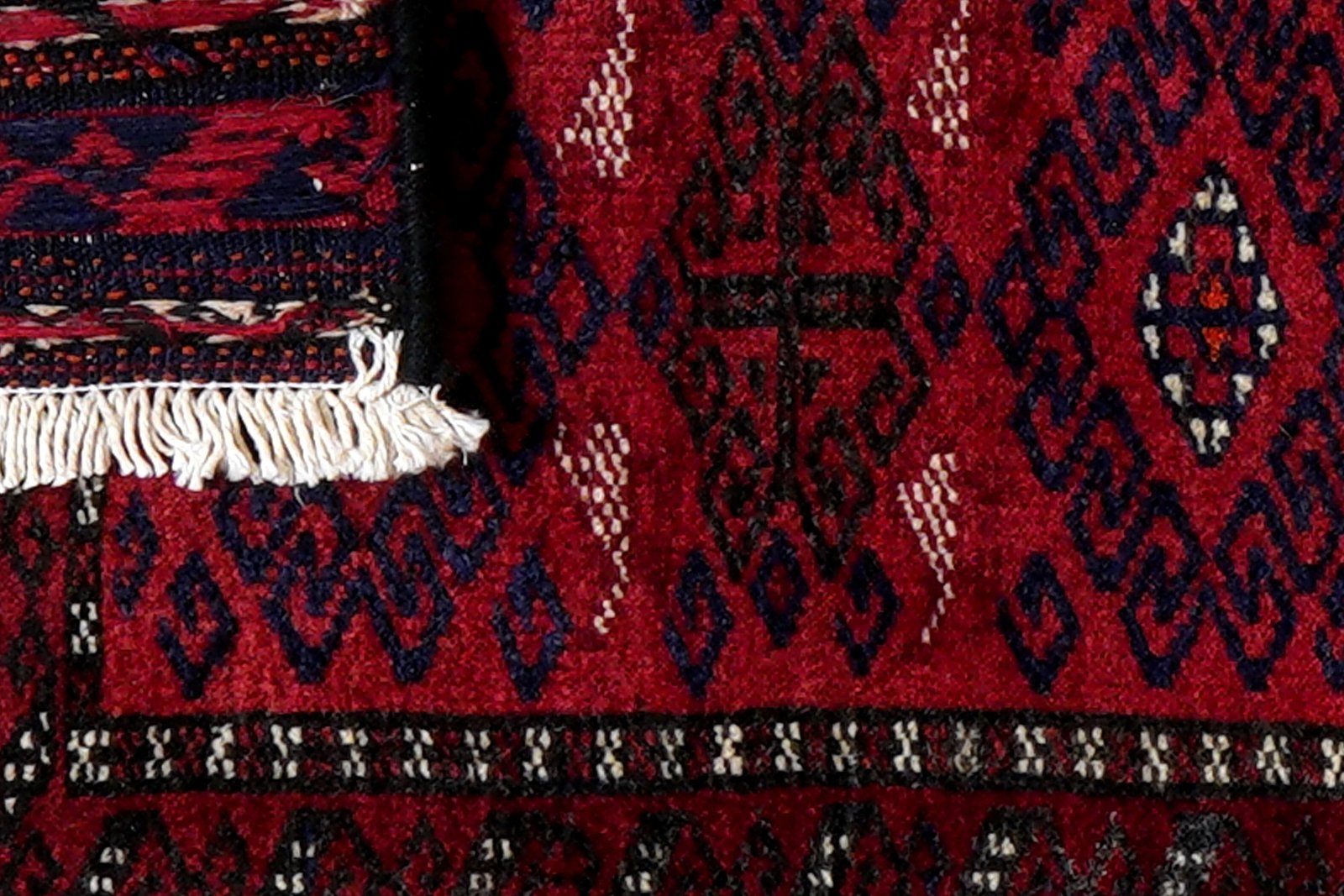 Belutch — Hand-knotted, 44x78 cm, Red, 100% Virgin Wool | View 7