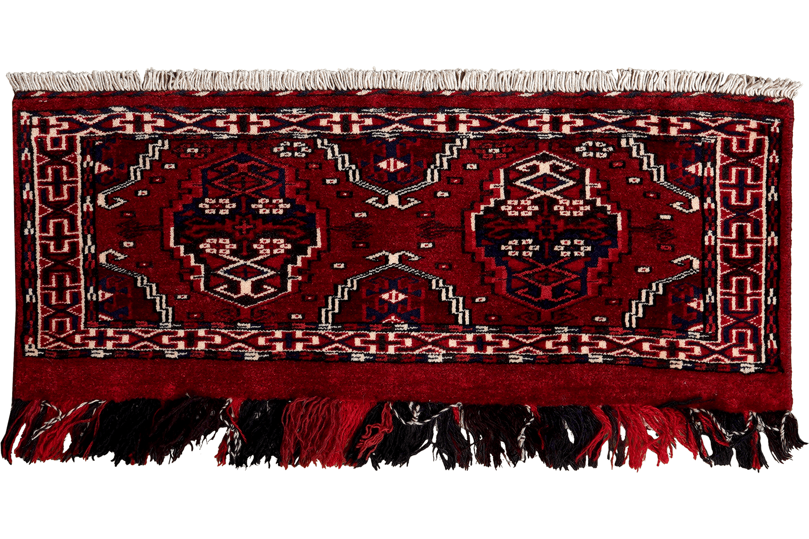 Turkman — Hand-knotted, 90x35 cm, Red, 100% Virgin Wool | Main view