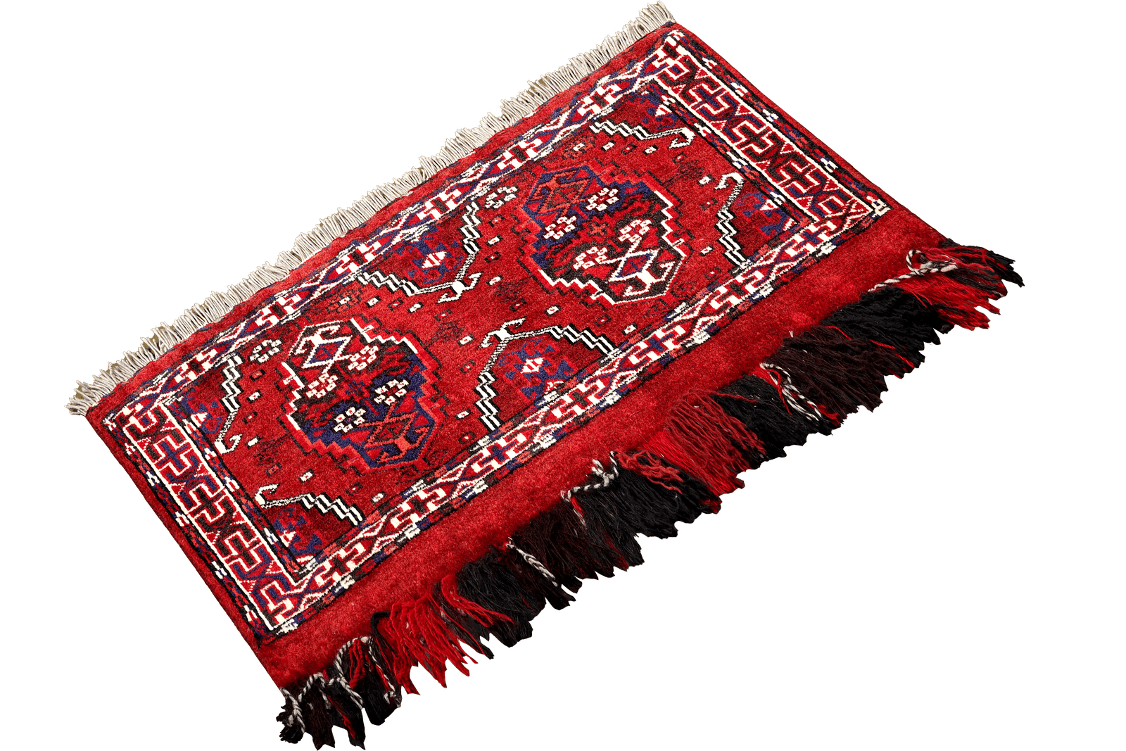 Turkman — Hand-knotted, 90x35 cm, Red, 100% Virgin Wool | View 4