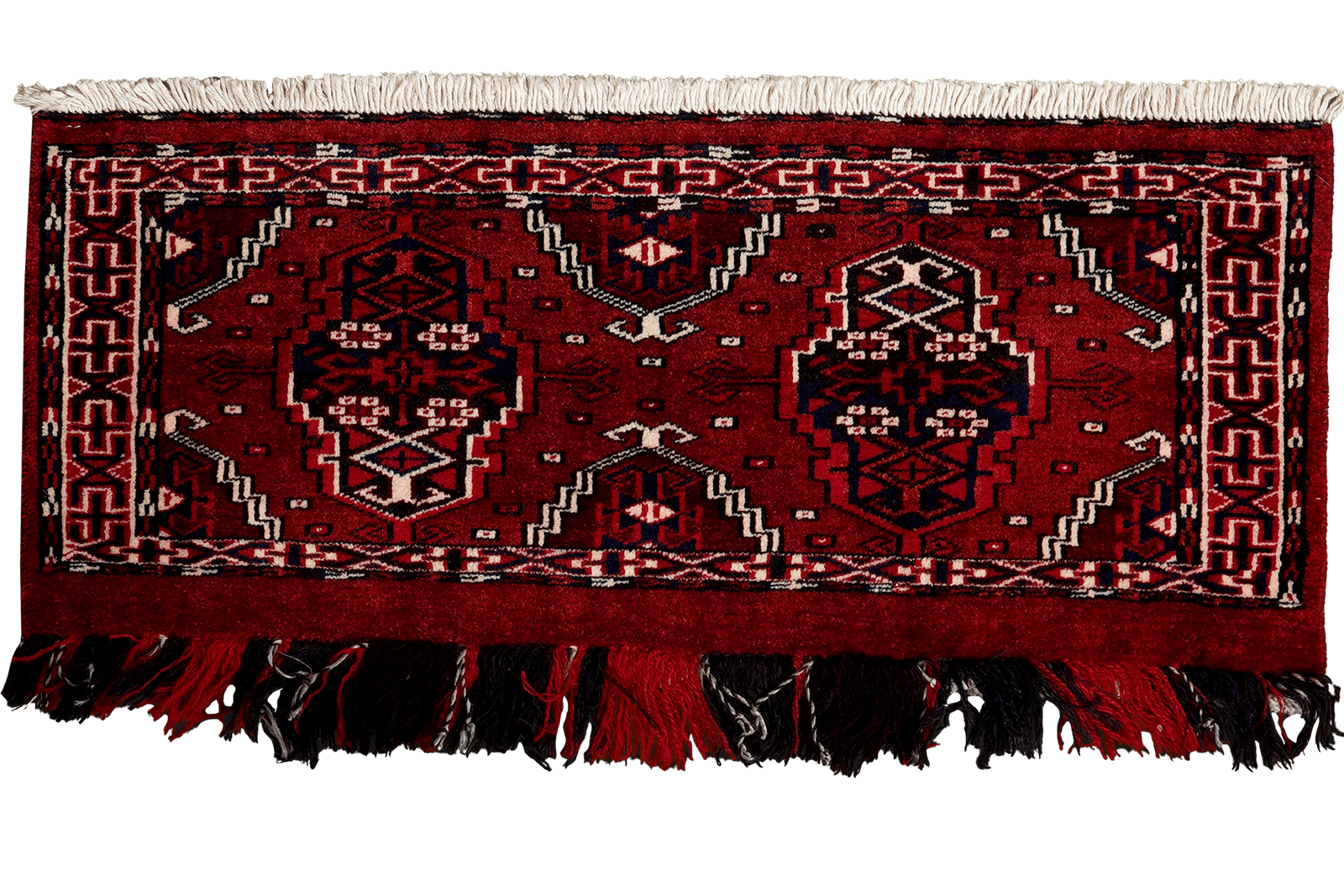 Turkman — Hand-knotted, 88x36 cm, Red, 100% Virgin Wool | Main view