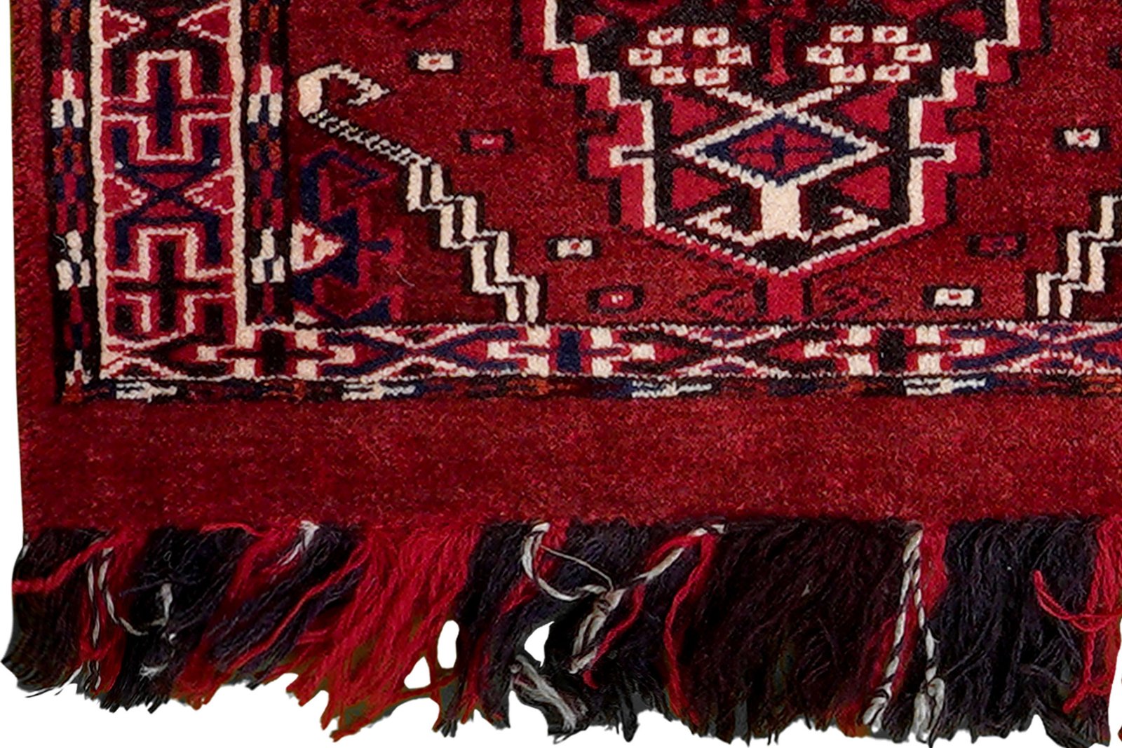Turkman — Hand-knotted, 88x36 cm, Red, 100% Virgin Wool | View 3