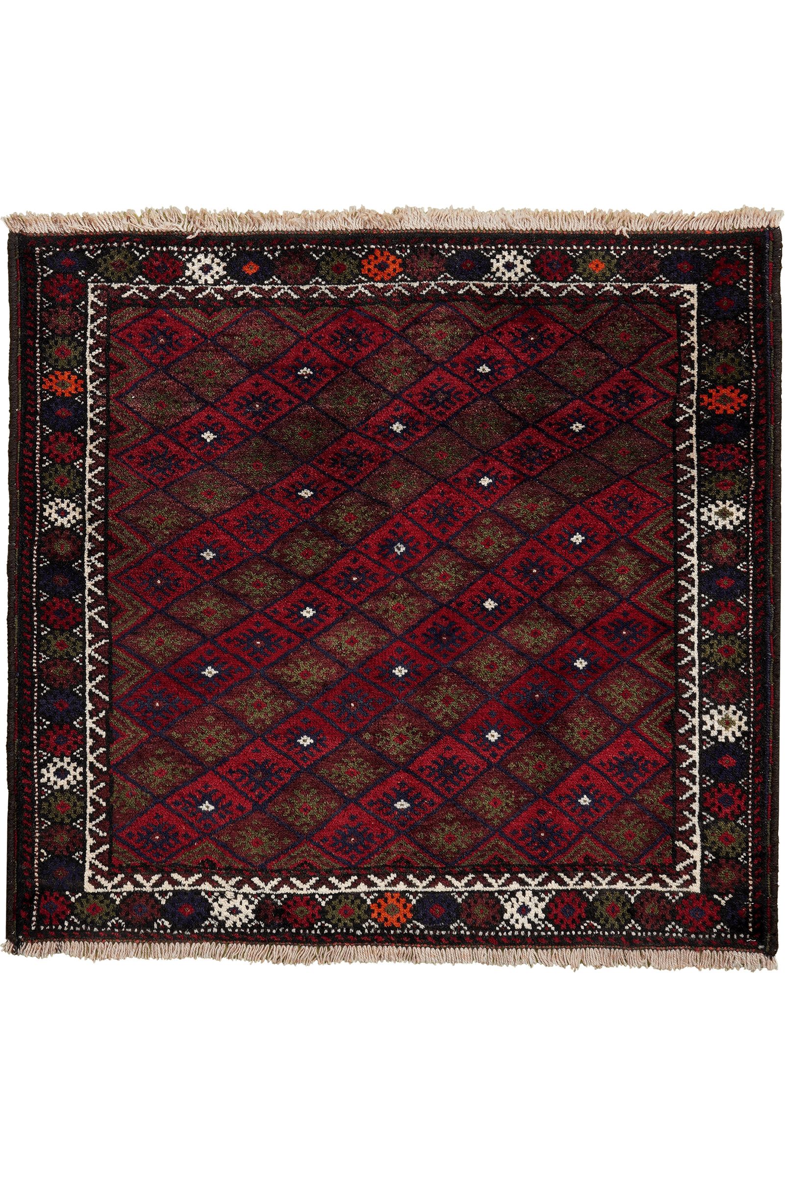 Gashgai — Hand-knotted, 90x85 cm, Multicolor, 100% Virgin Wool | Main view