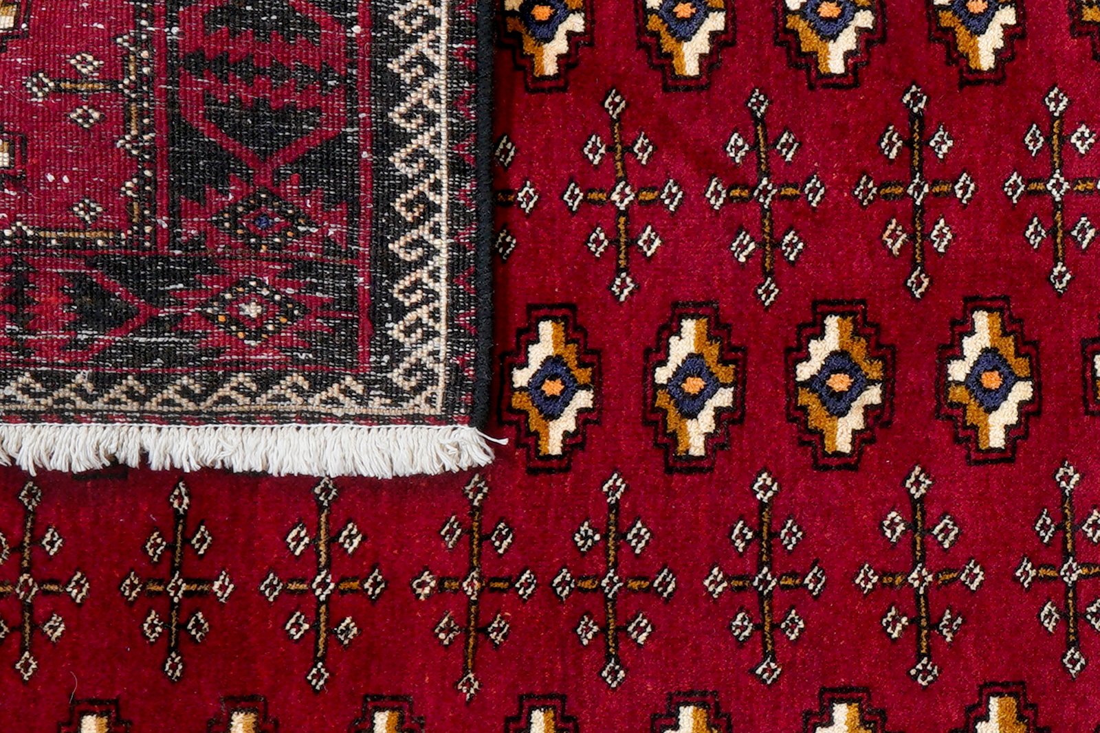 Belutch — Hand-knotted, 99x199 cm, Red, 100% Virgin Wool | View 7